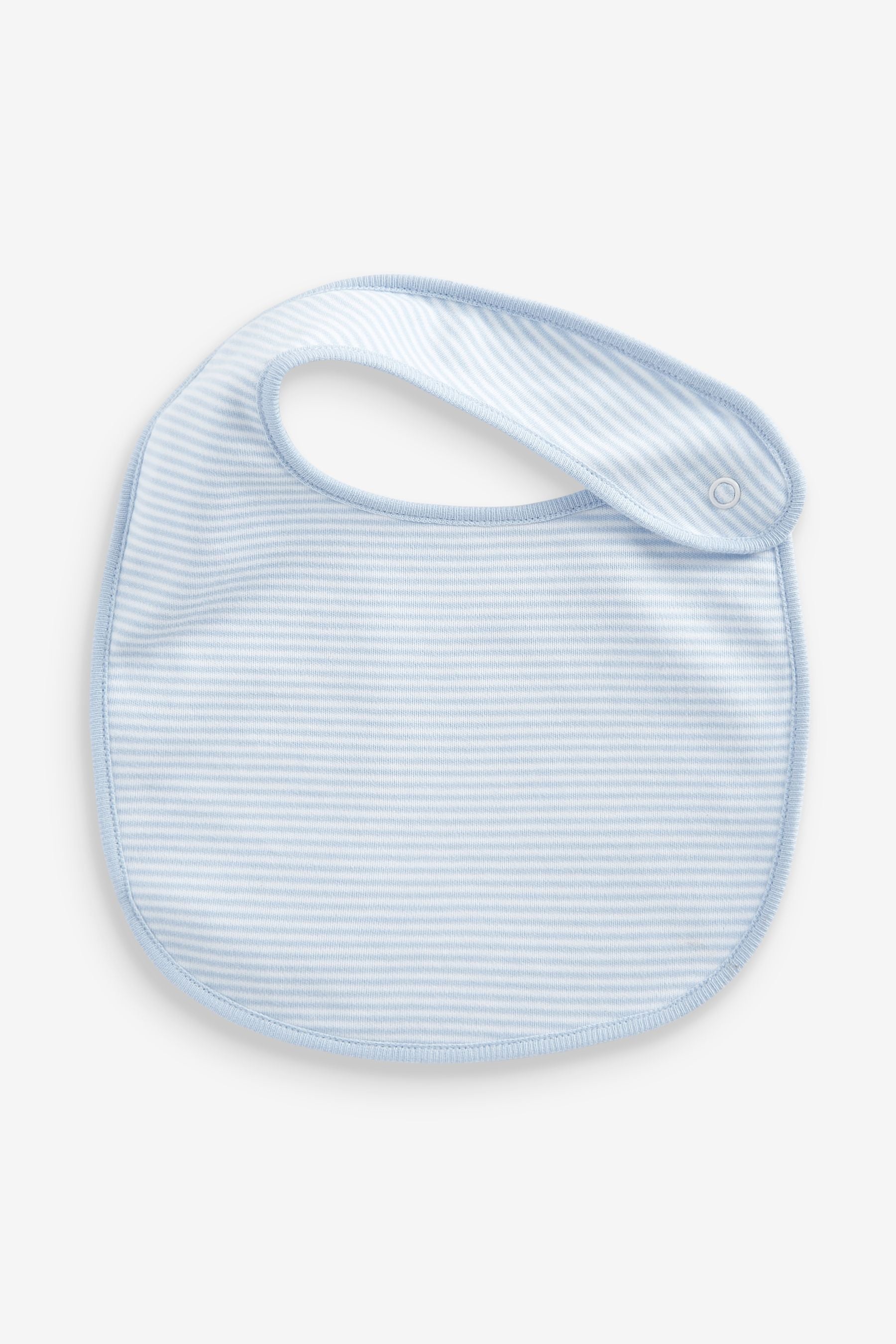 Blue 4 Pack Cotton Elephant Baby Bibs