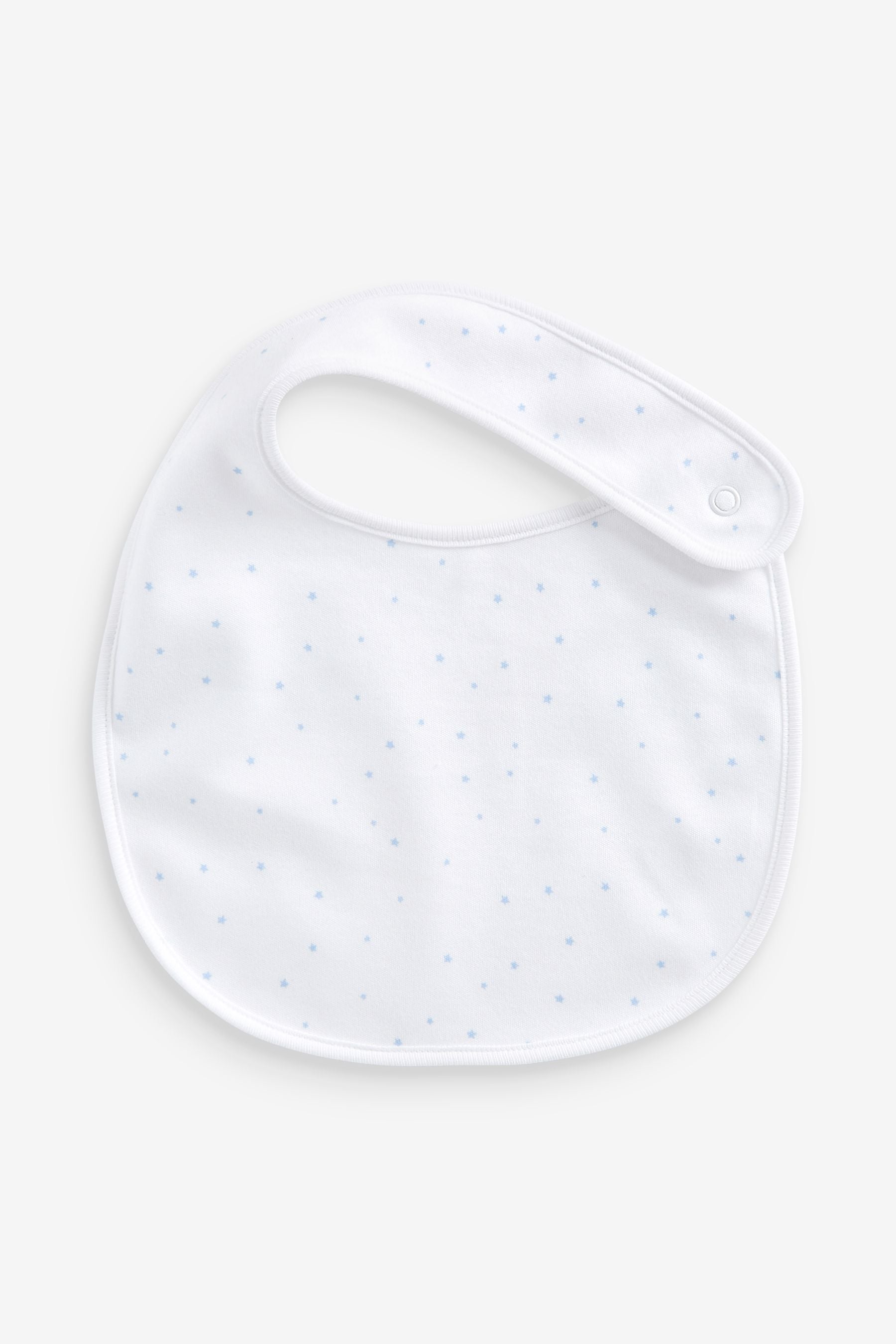 Blue 4 Pack Cotton Elephant Baby Bibs