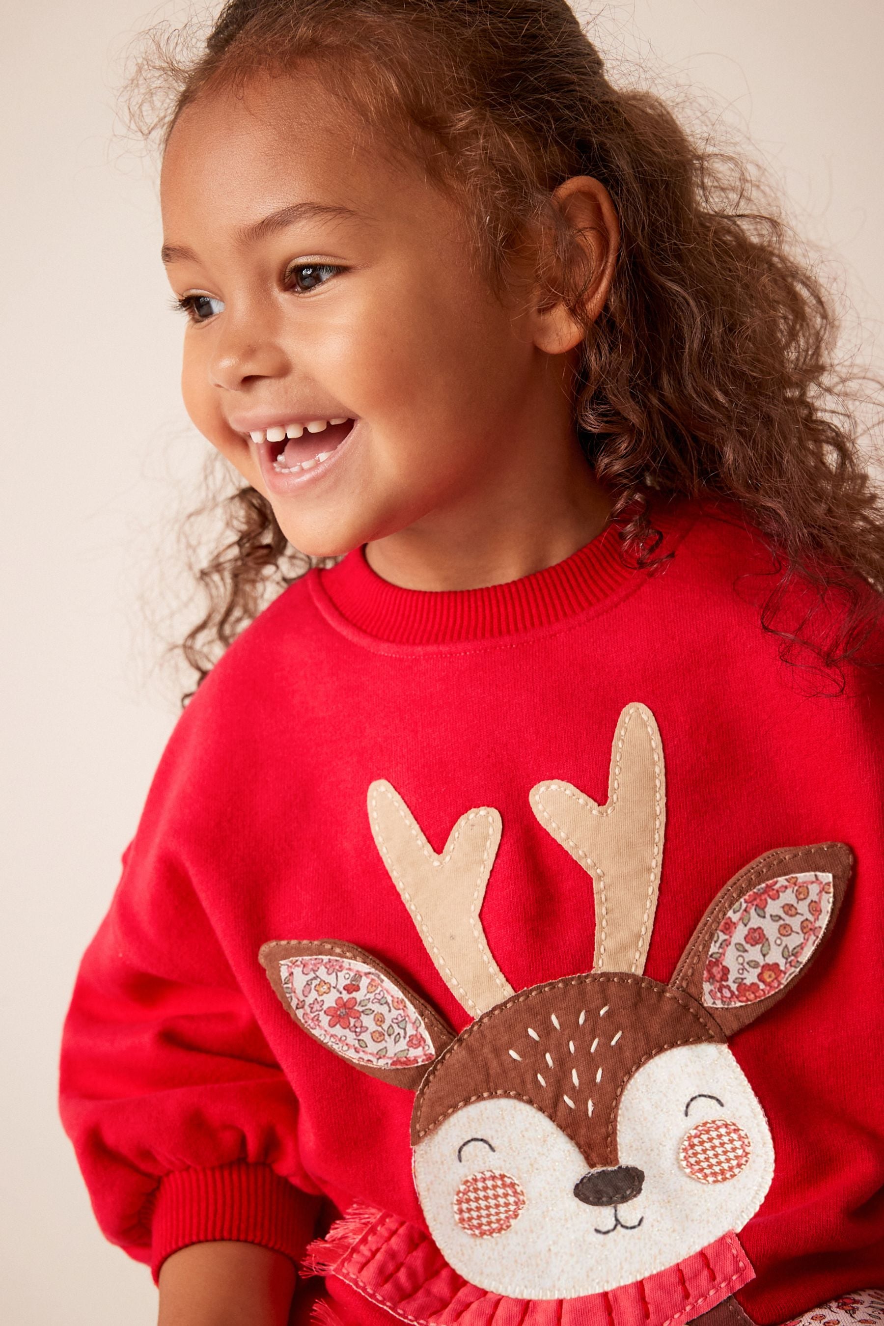 Red Reindeer Christmas Sweat and Leggings Set (3mths-7yrs)