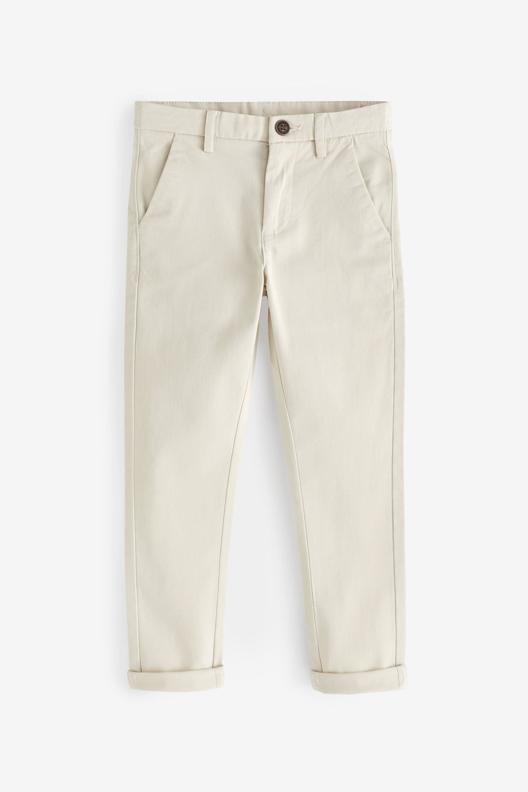 Ecru Neutral Stretch Chino Trousers (3-17yrs)