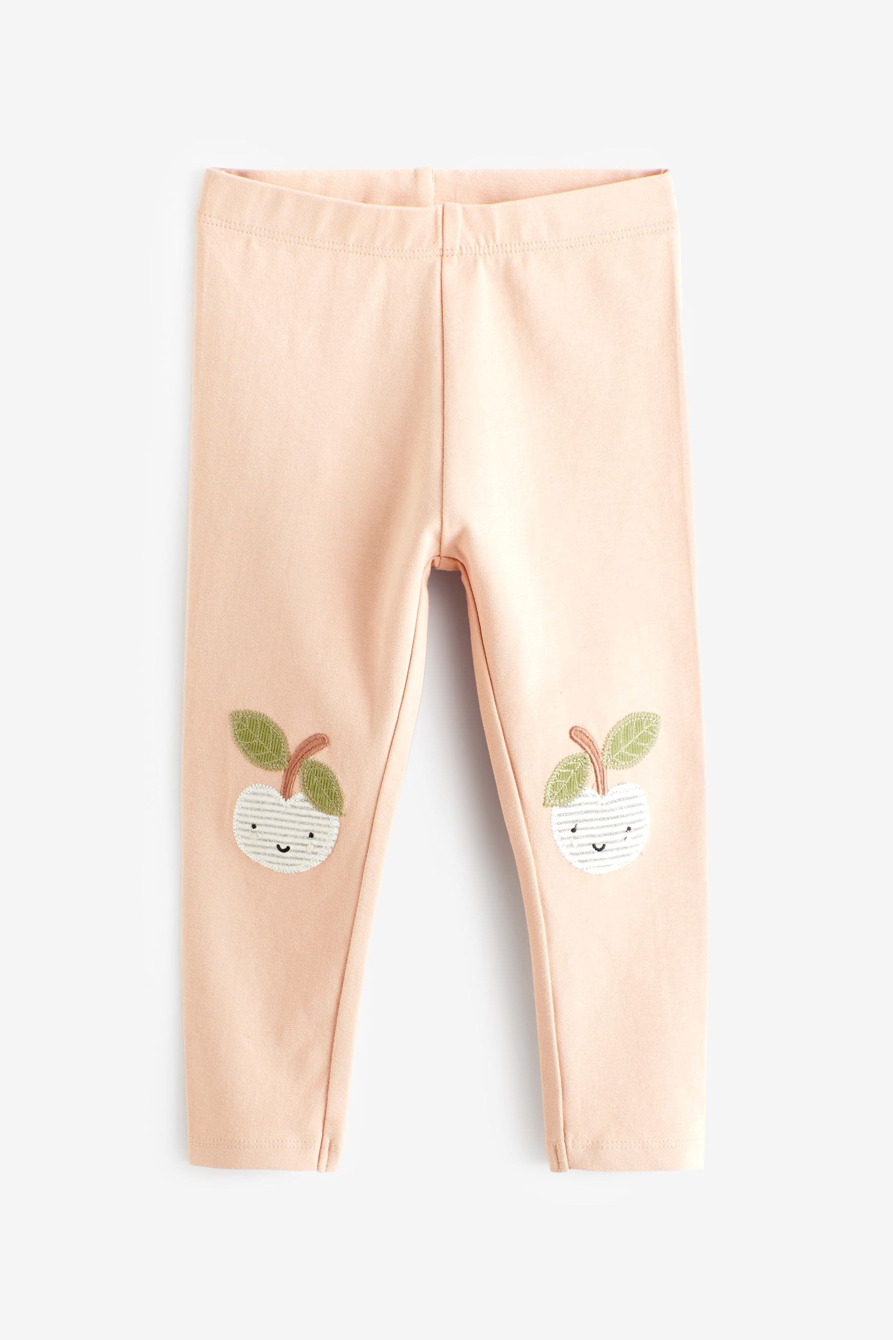 Cream Neutral Apple Jersey Leggings 3 Pack (3mths-7yrs)