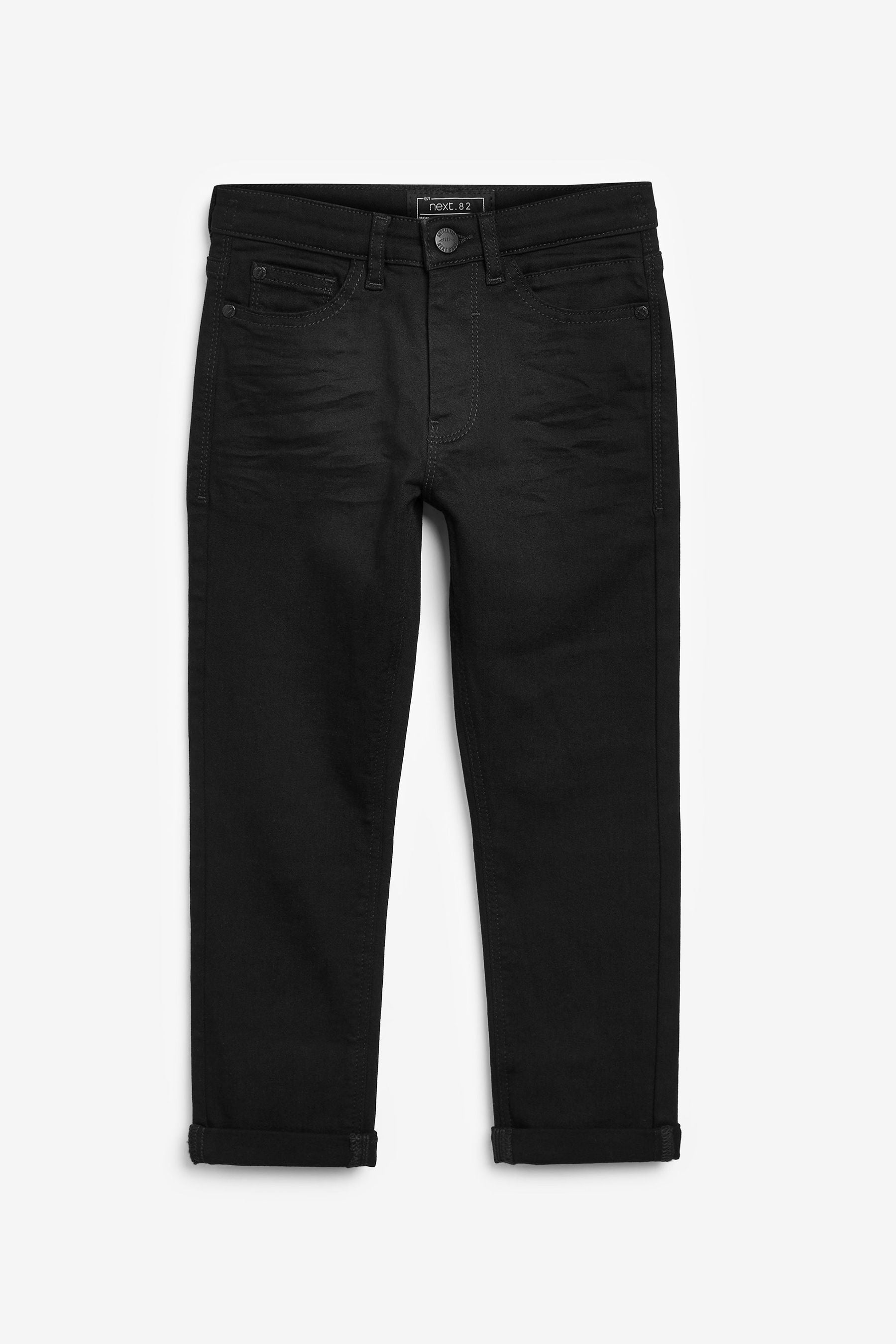 Black Denim Mega Stretch Adjustable Waist Jeans (3-16yrs)