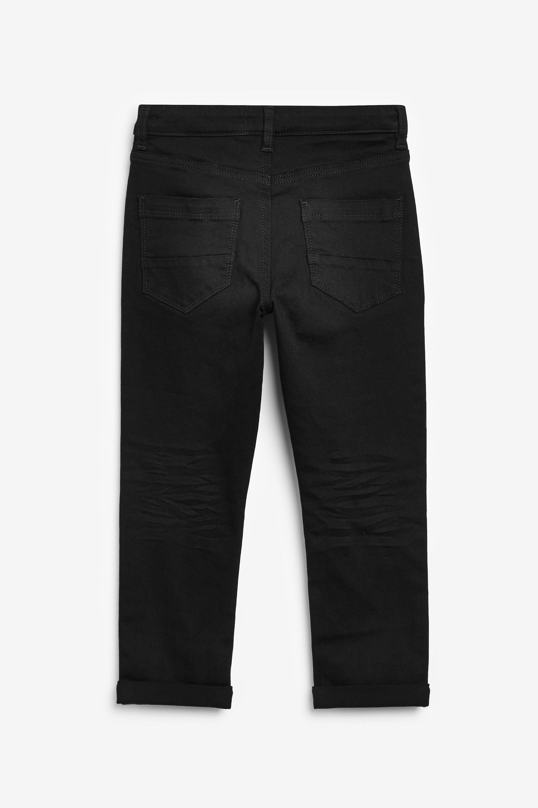 Black Denim Mega Stretch Adjustable Waist Jeans (3-16yrs)