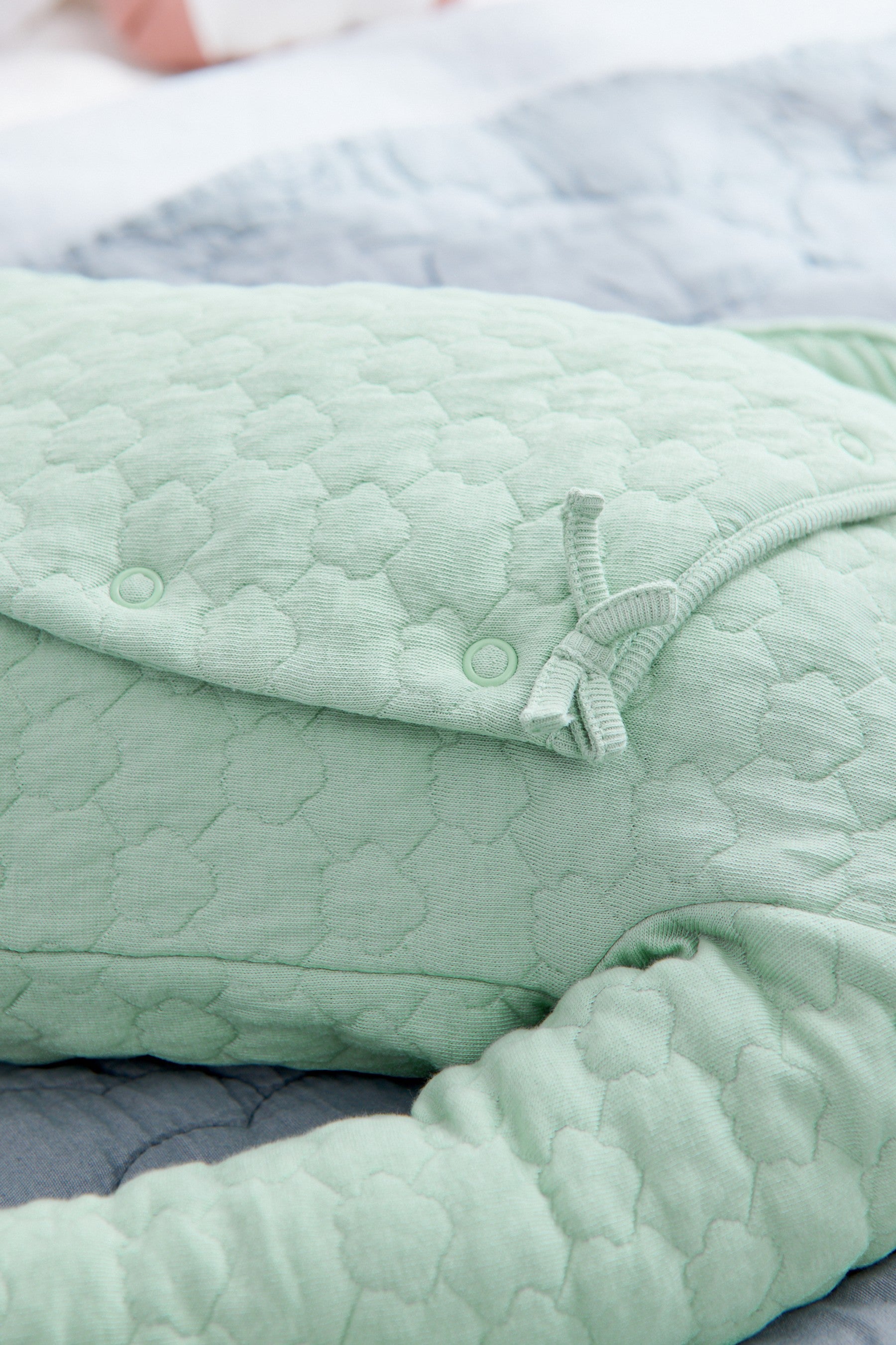 Mint Green Baby Quilted Sleepsuit