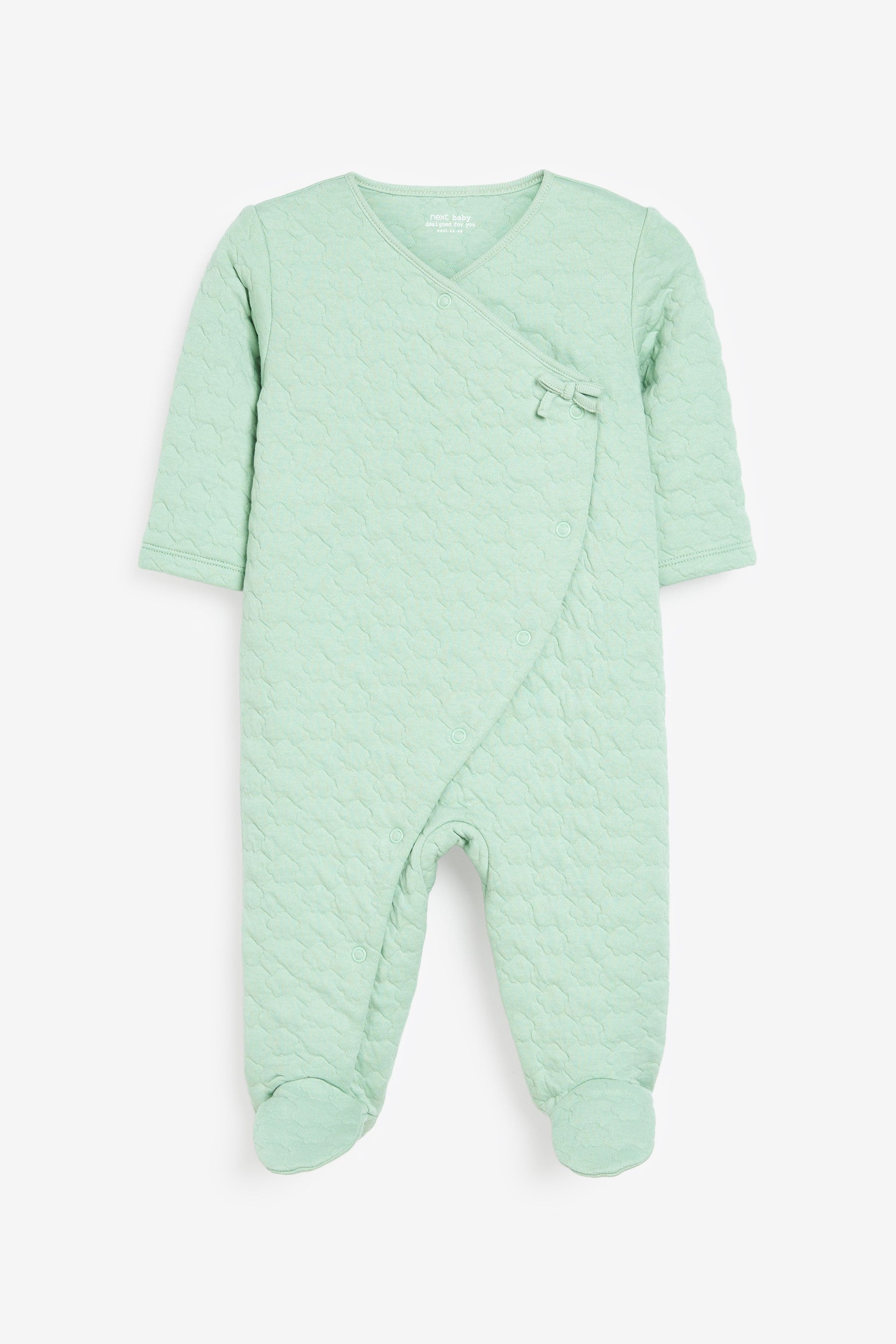 Mint Green Baby Quilted Sleepsuit