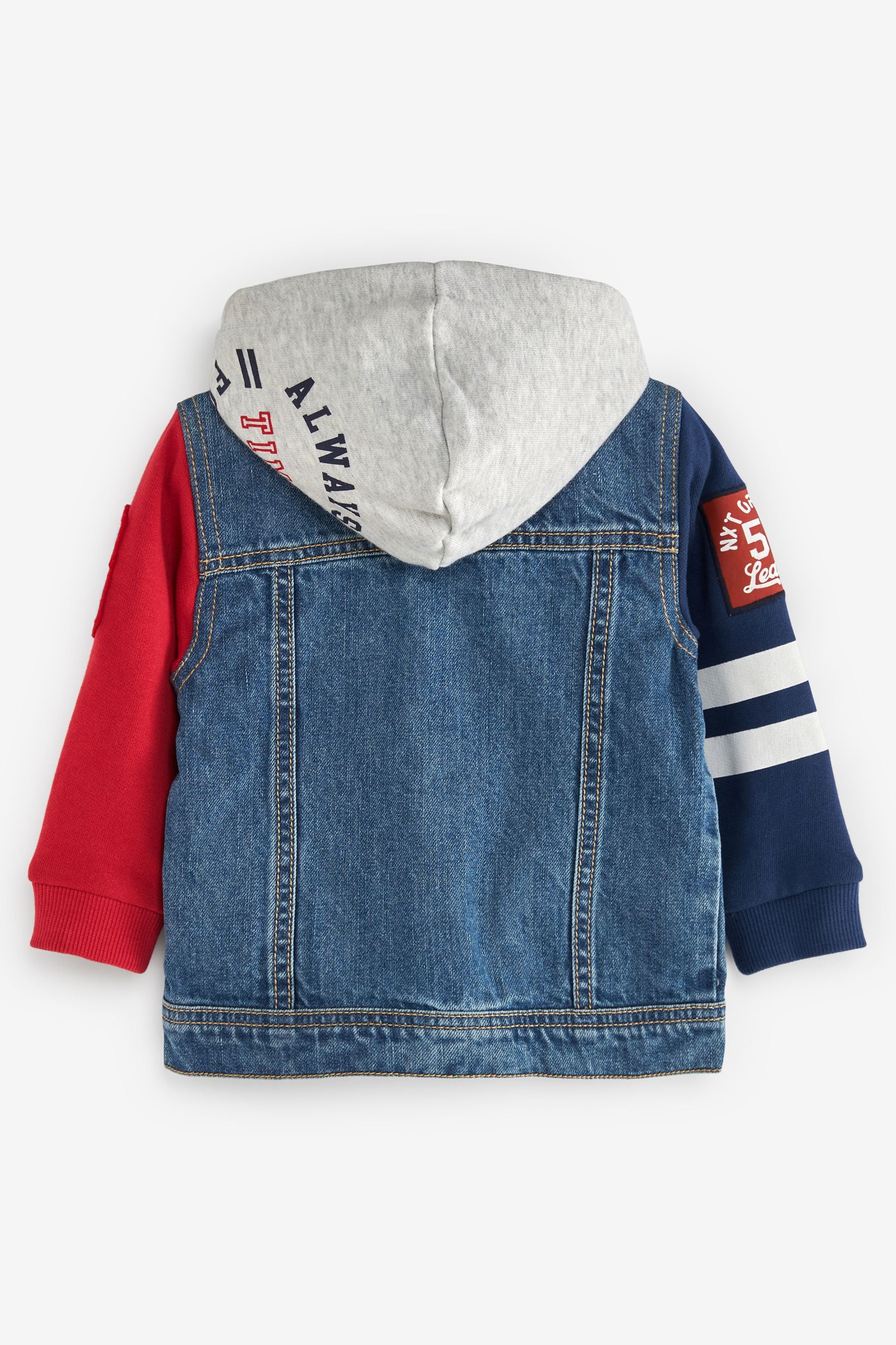 Blue Denim Badged Varsity Jacket (3mths-7yrs)