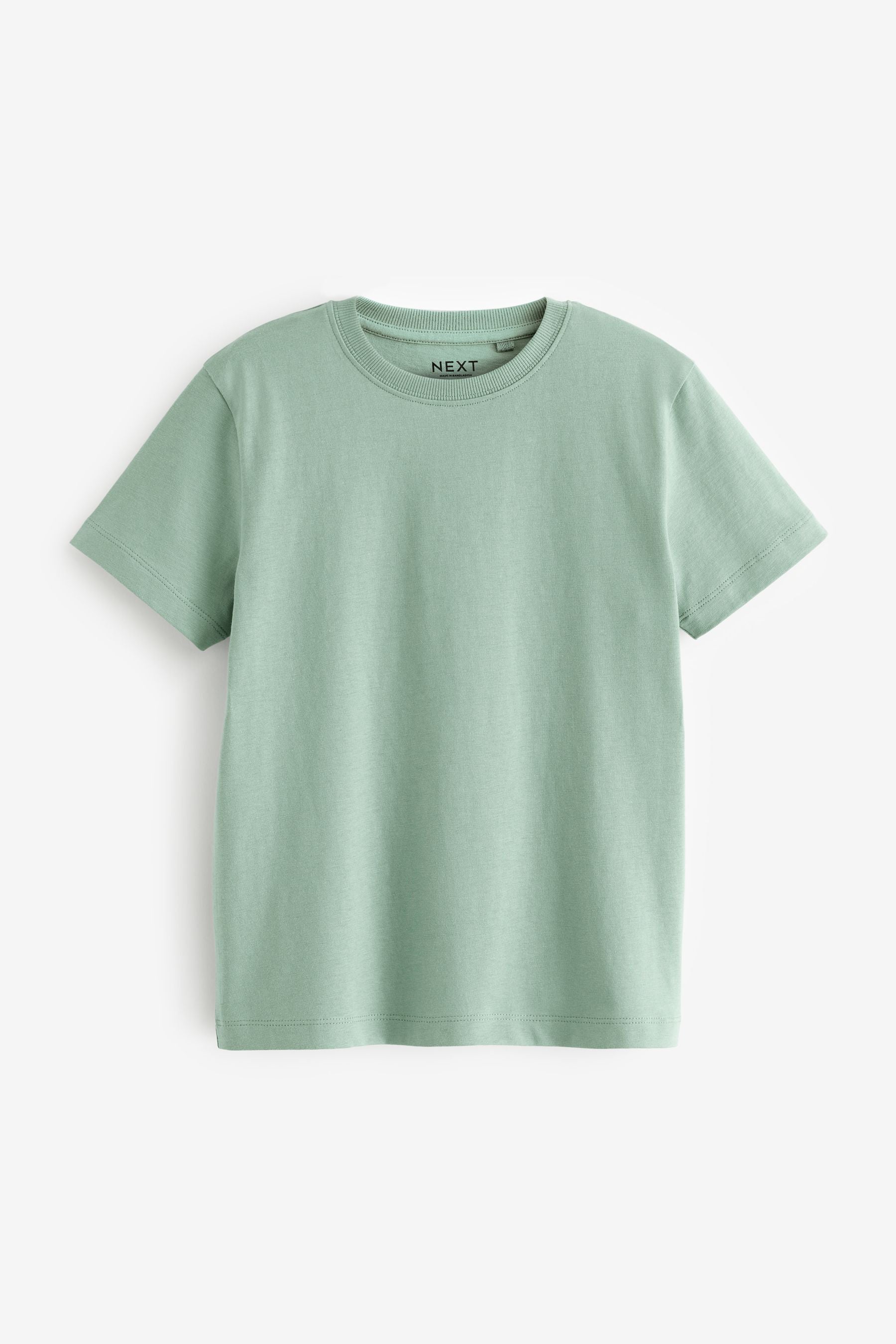 Green Pale Cotton Short Sleeve T-Shirt (3-16yrs)