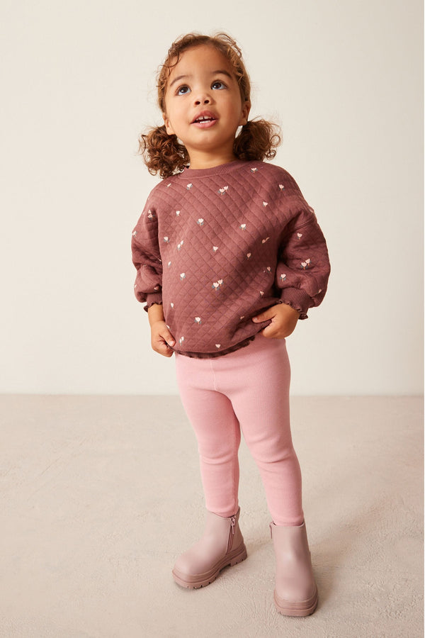 Brown Quilted Sweat and Leggings Set (3mths-7yrs)