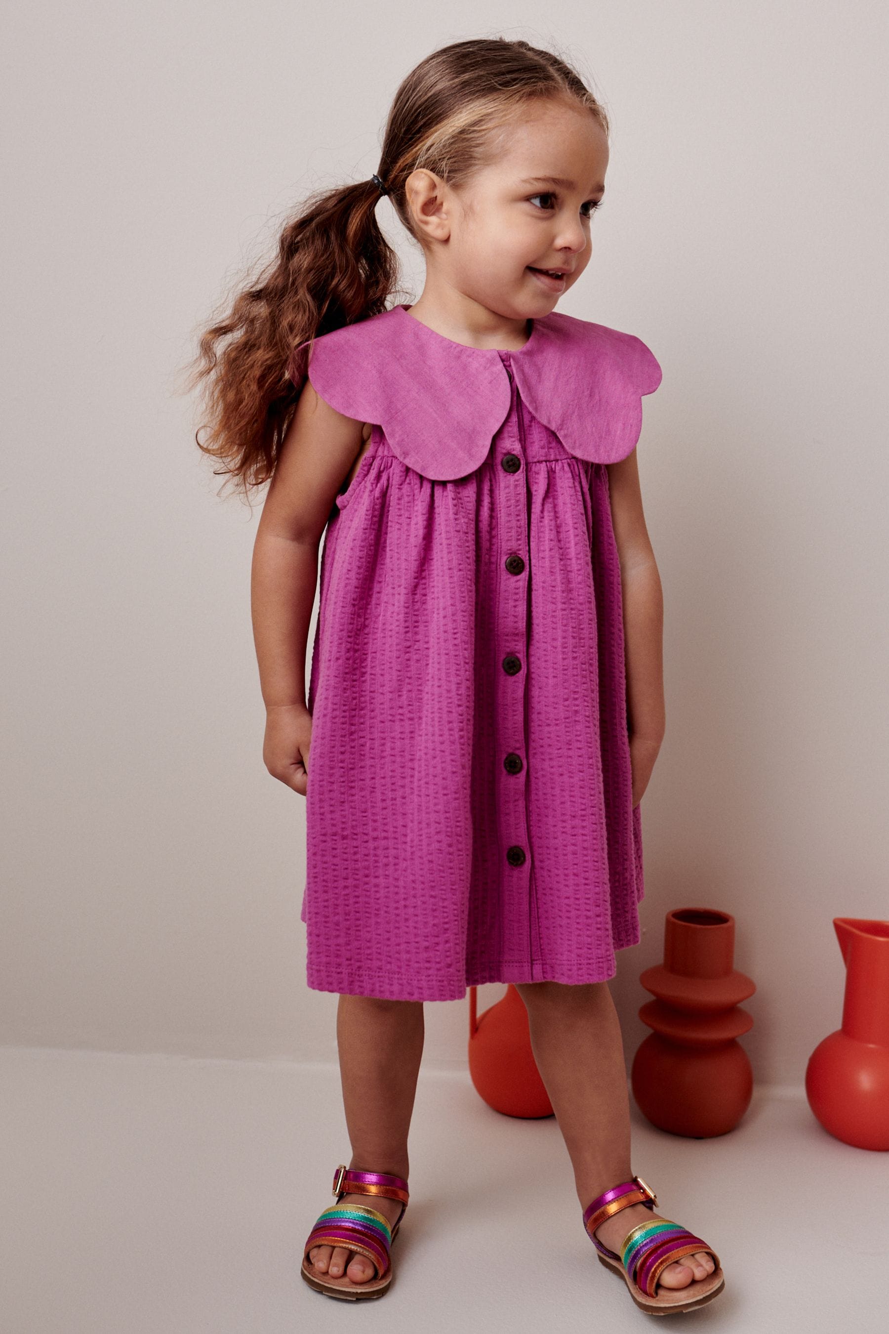 Pink Cotton Summer Dress (3mths-7yrs)