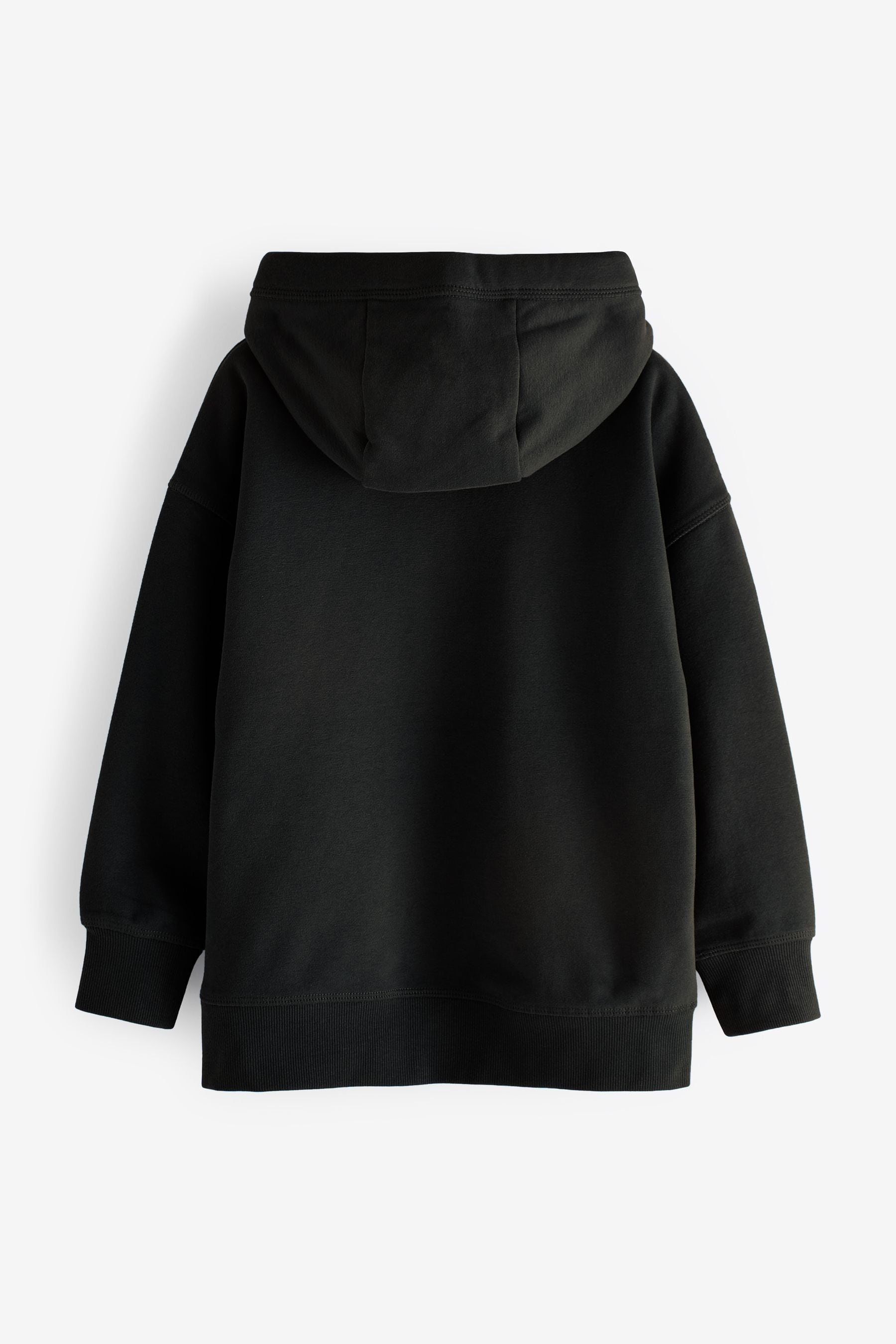 Black Plain Jersey Hoodie (3-16yrs)