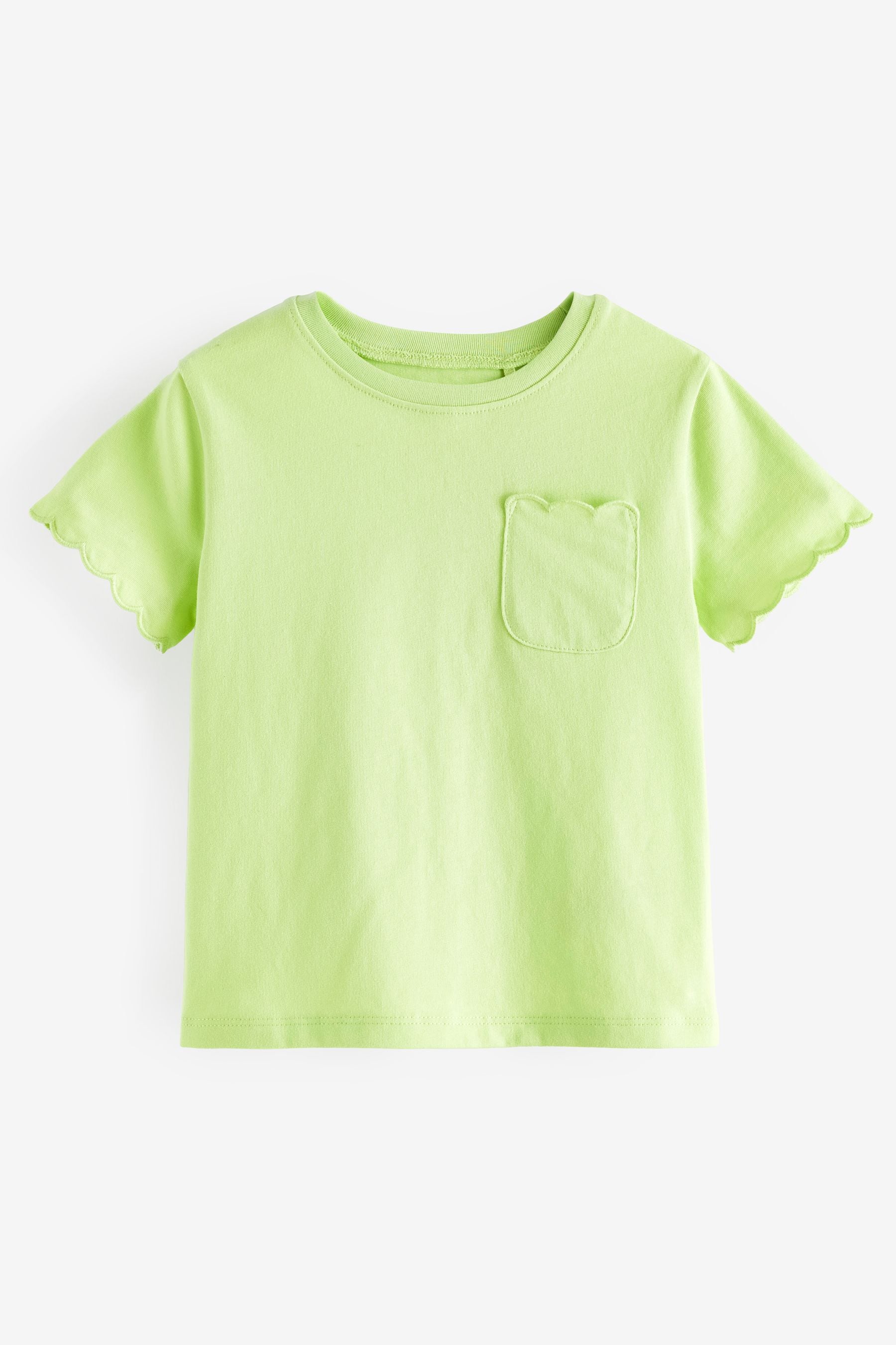 Green Short Sleeve Scallop T-Shirt (3mths-7yrs)