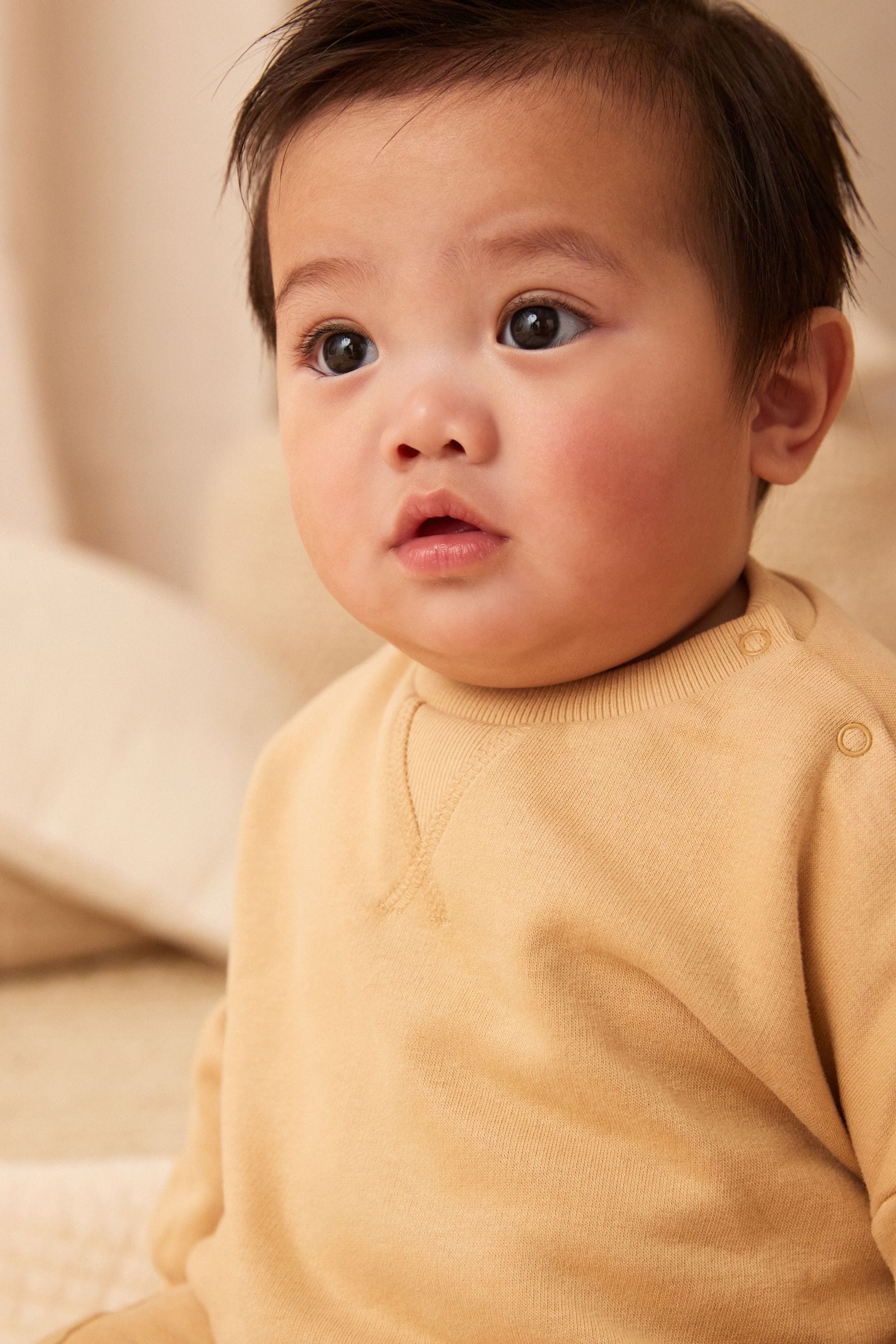 Buttermilk Yellow Cosy Baby Sweatshirt And Joggers 2 Piece Set