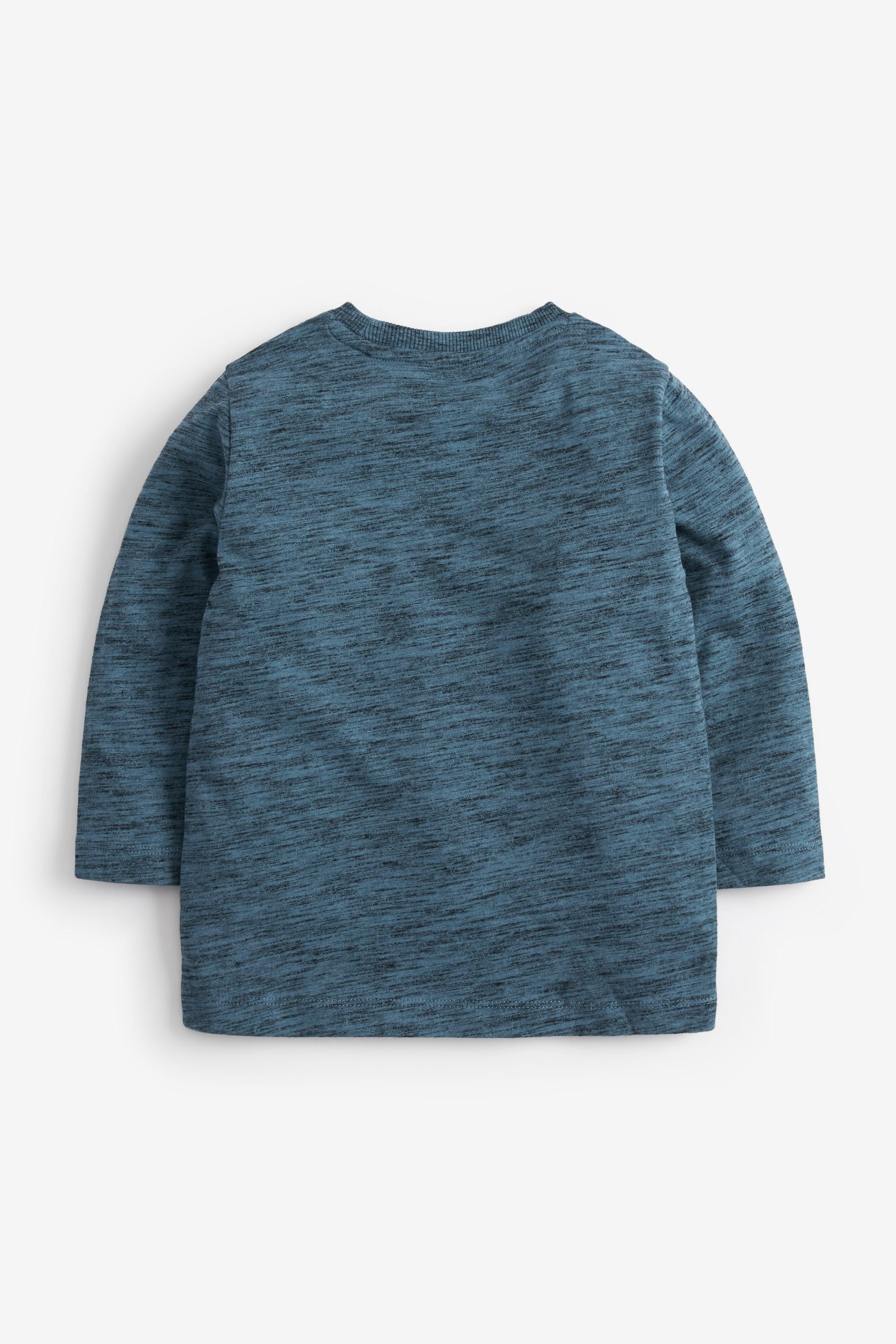 Blue/Ochre 3 Pack Long Sleeve Plain T-Shirts (3mths-7yrs)