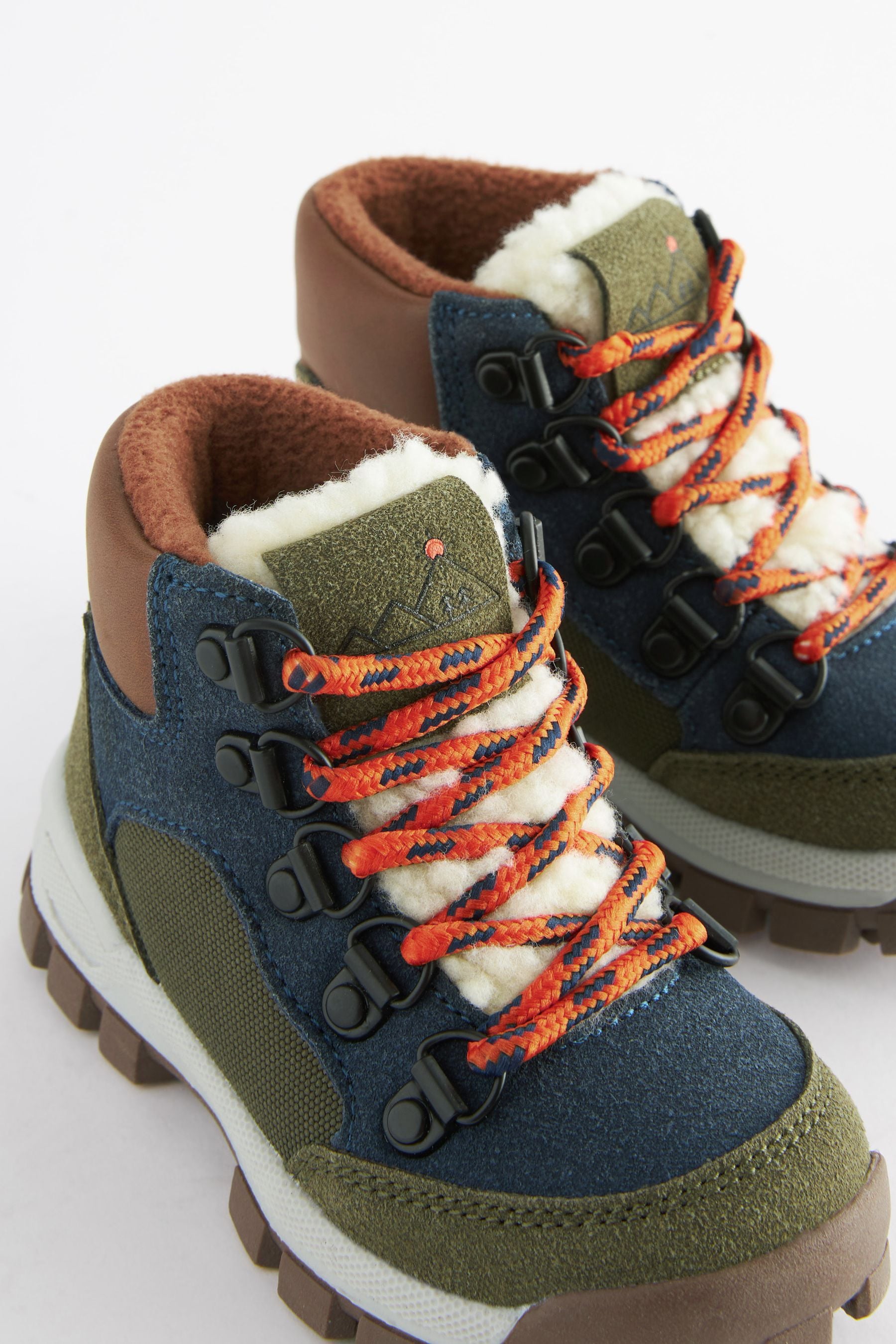 Navy Blue/Khaki Green Thermal Thinsulate™ Lined Hiker Boots