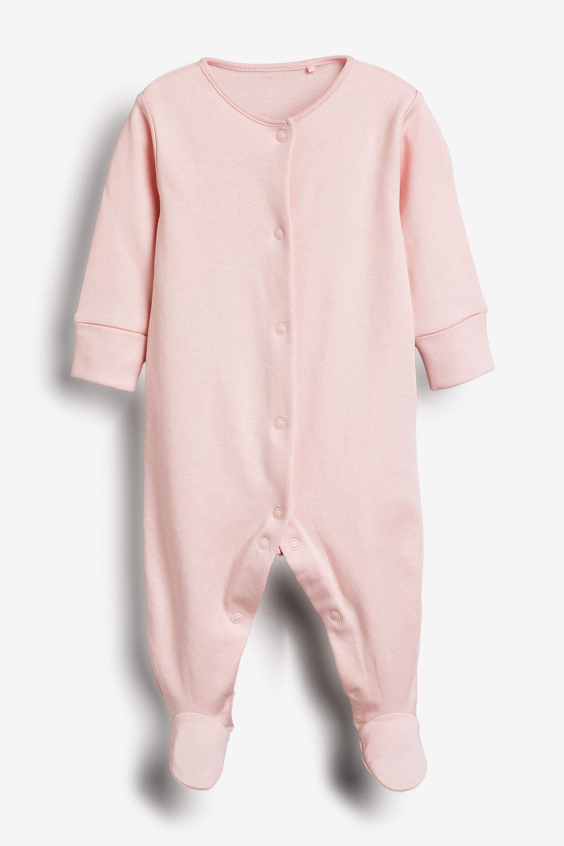 Pink/White Cotton Baby Sleepsuits (0-2yrs)