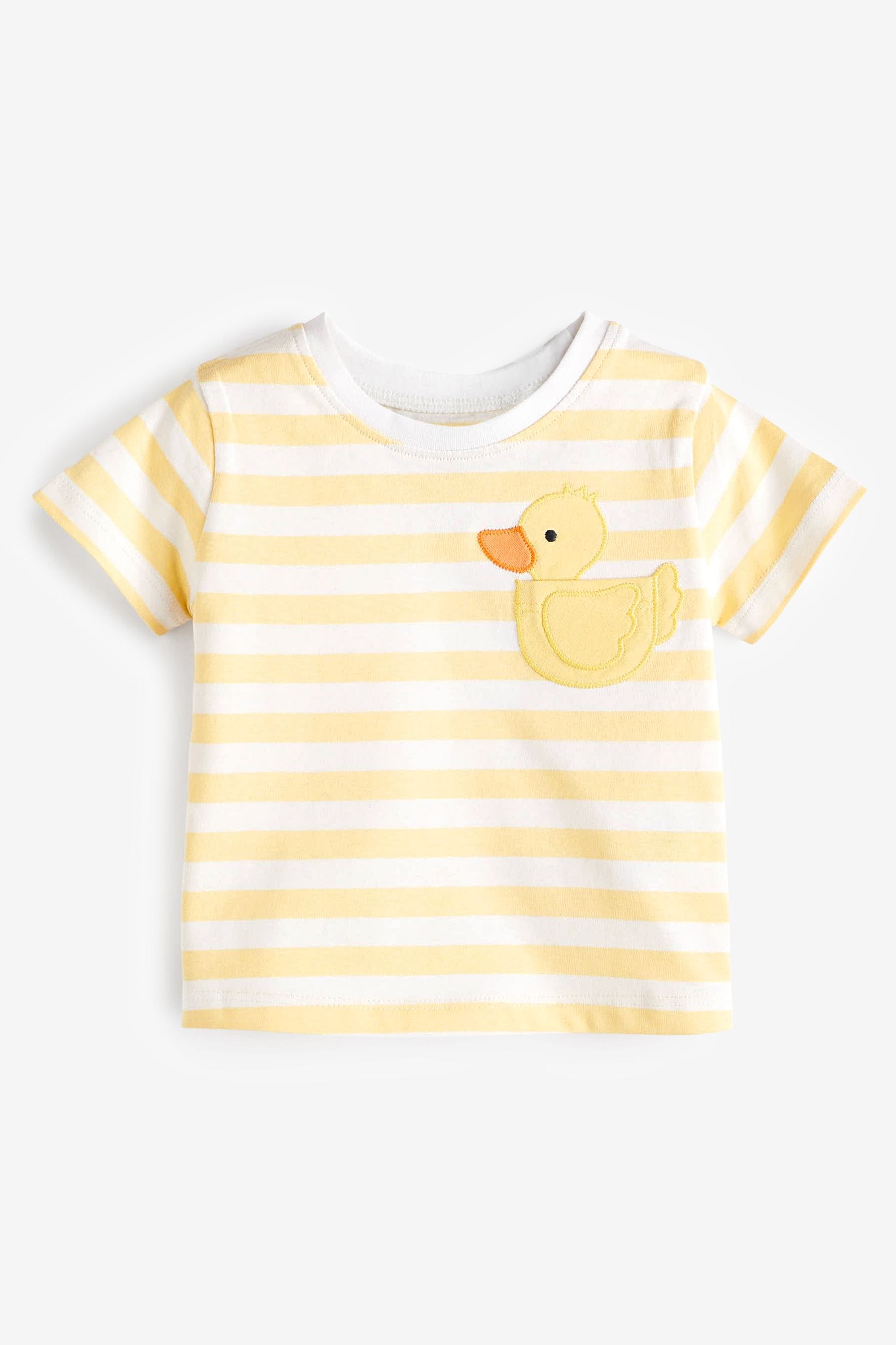 Yellow Stripe Short Sleeve Duck T-Shirt (3mths-7yrs)