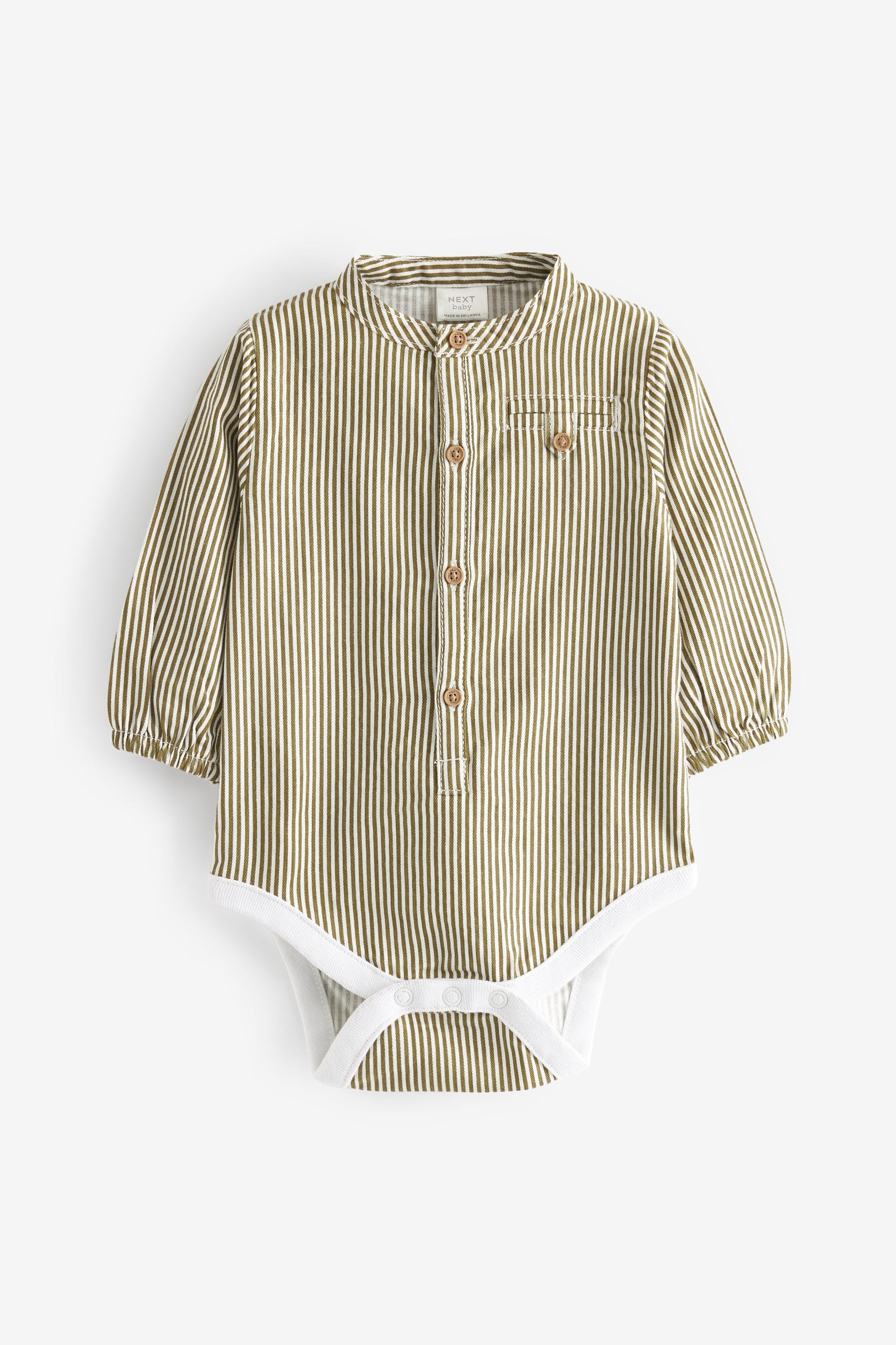 Green Corduroy Braces And Shirt Set (0mths-2yrs)