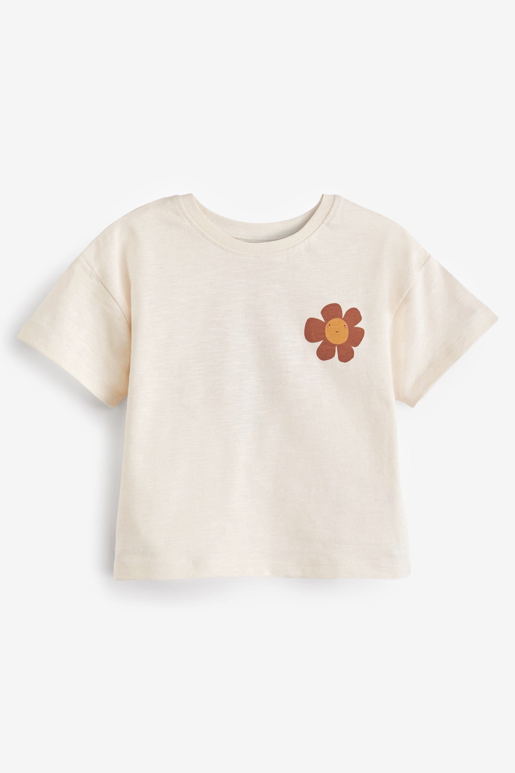 Brown Sunflower Short Sleeve T-Shirt 4 Pack (3mths-7yrs)