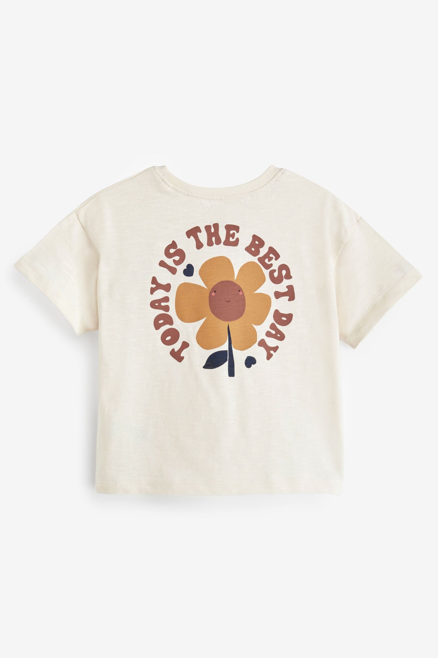 Brown Sunflower Short Sleeve T-Shirt 4 Pack (3mths-7yrs)