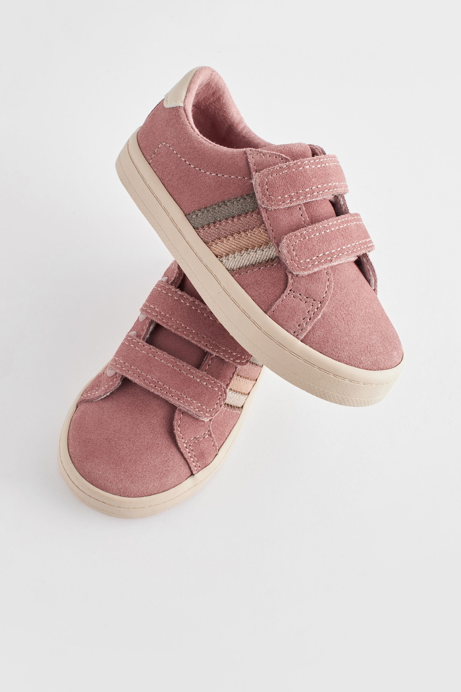 Fig Pink Leather Trainers