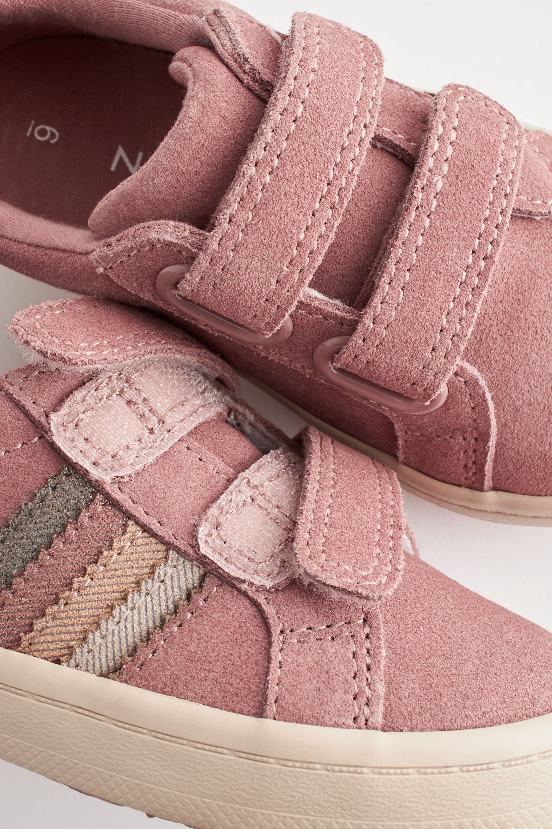 Fig Pink Leather Trainers