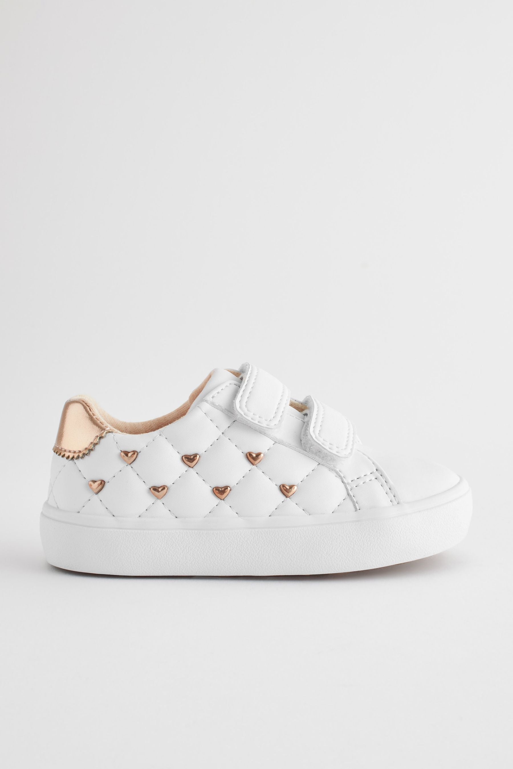 White Quilted Trainers