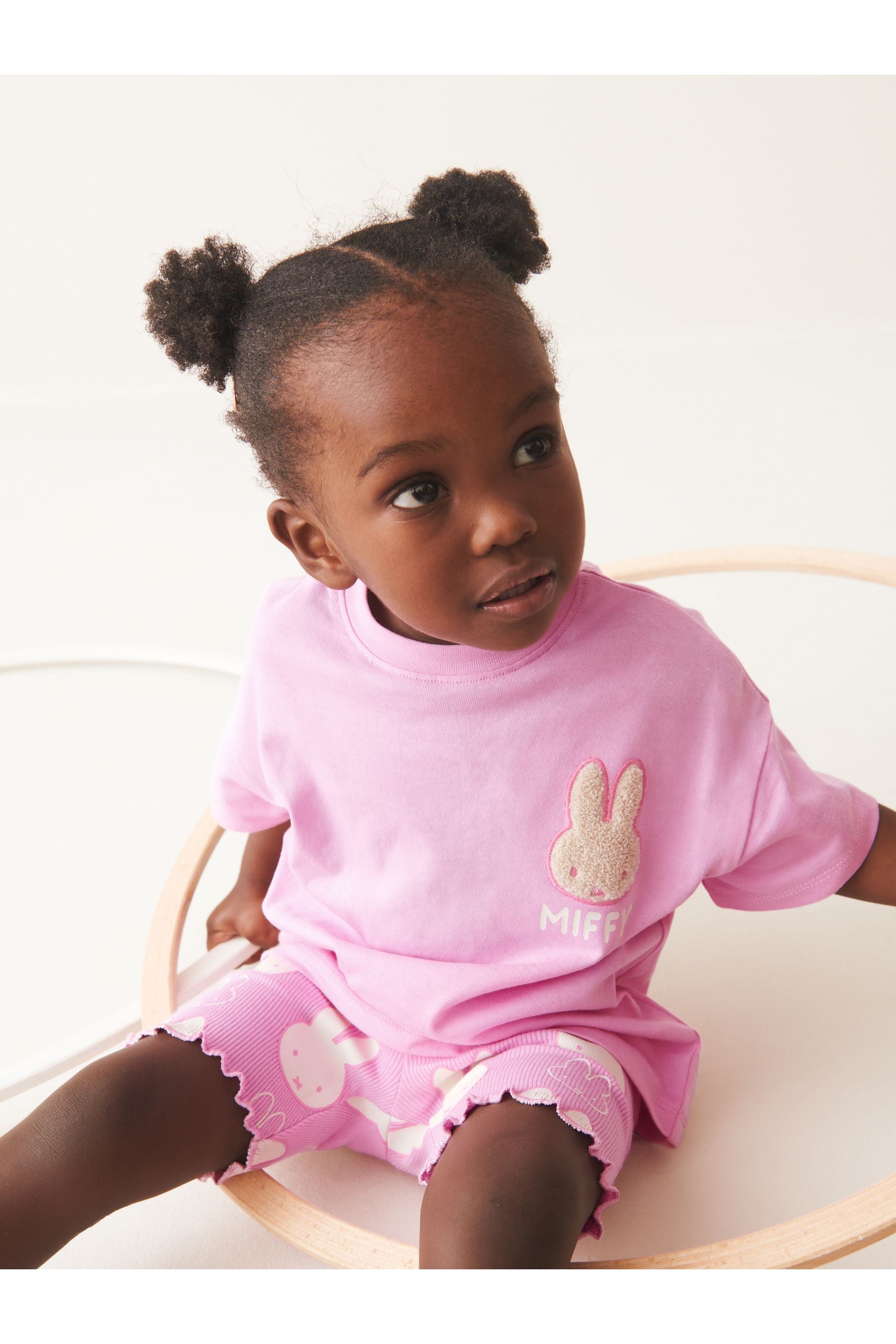 Pink Miffy Short Sleeve T-Shirt And Cycle Shorts Set (3mths-7yrs)