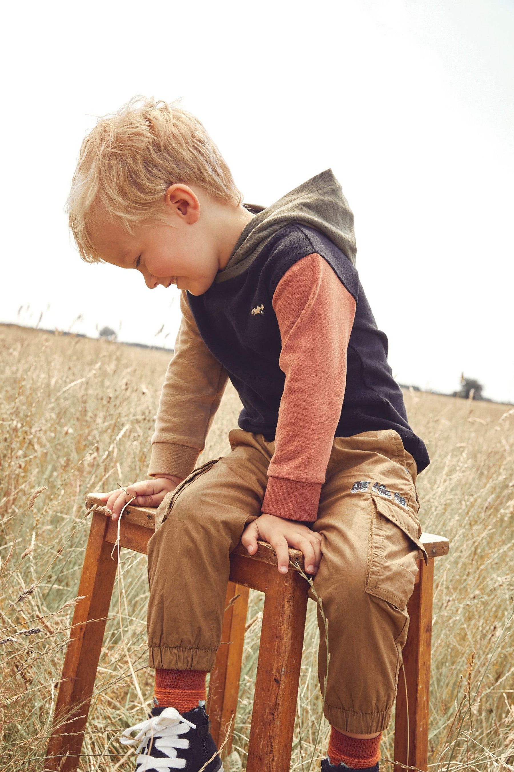 Multi Cosy Jersey Colourblock Hoodie (3mths-7yrs)