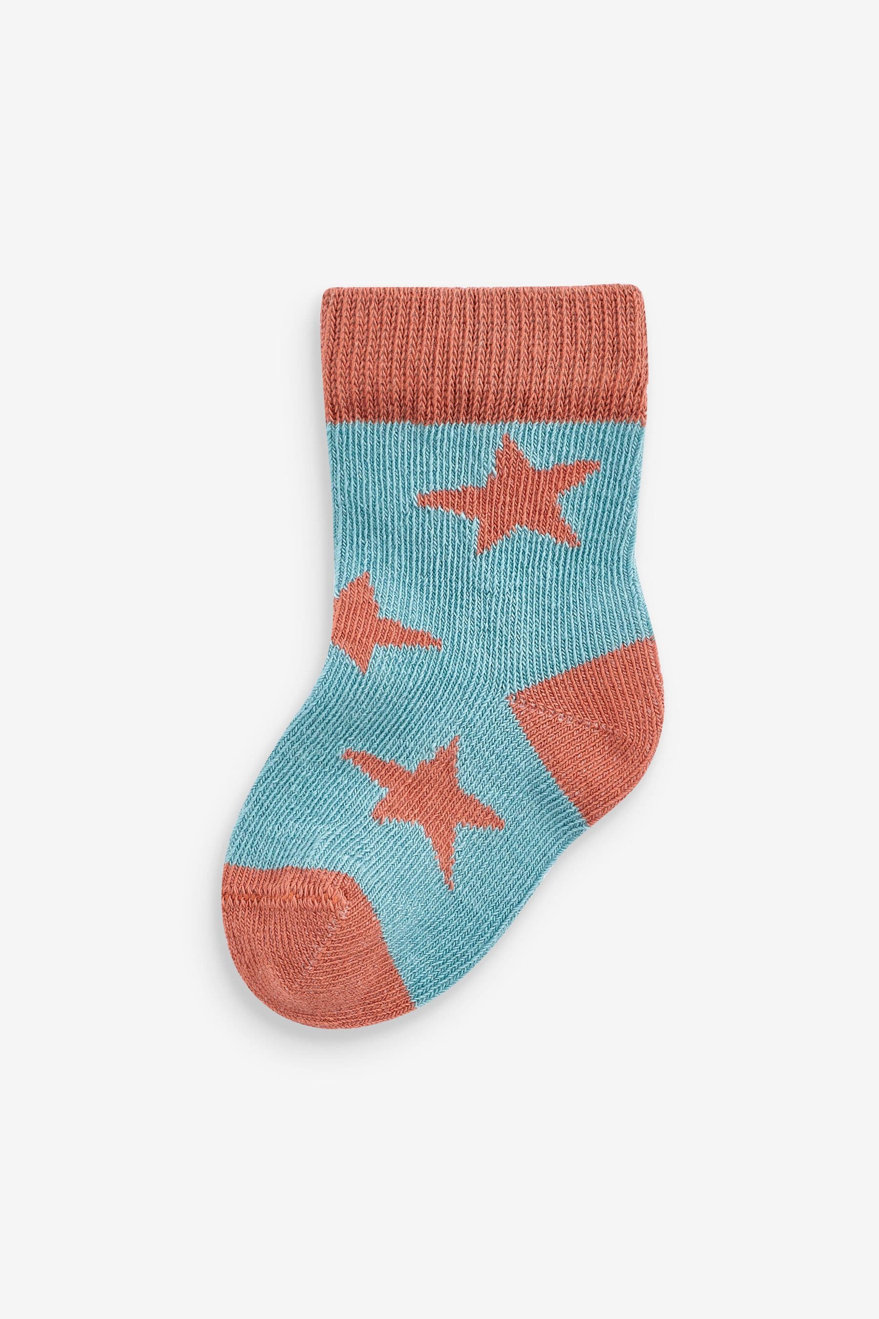 Blue Star/Stripe Baby Socks 5 Pack (0mths-2yrs)