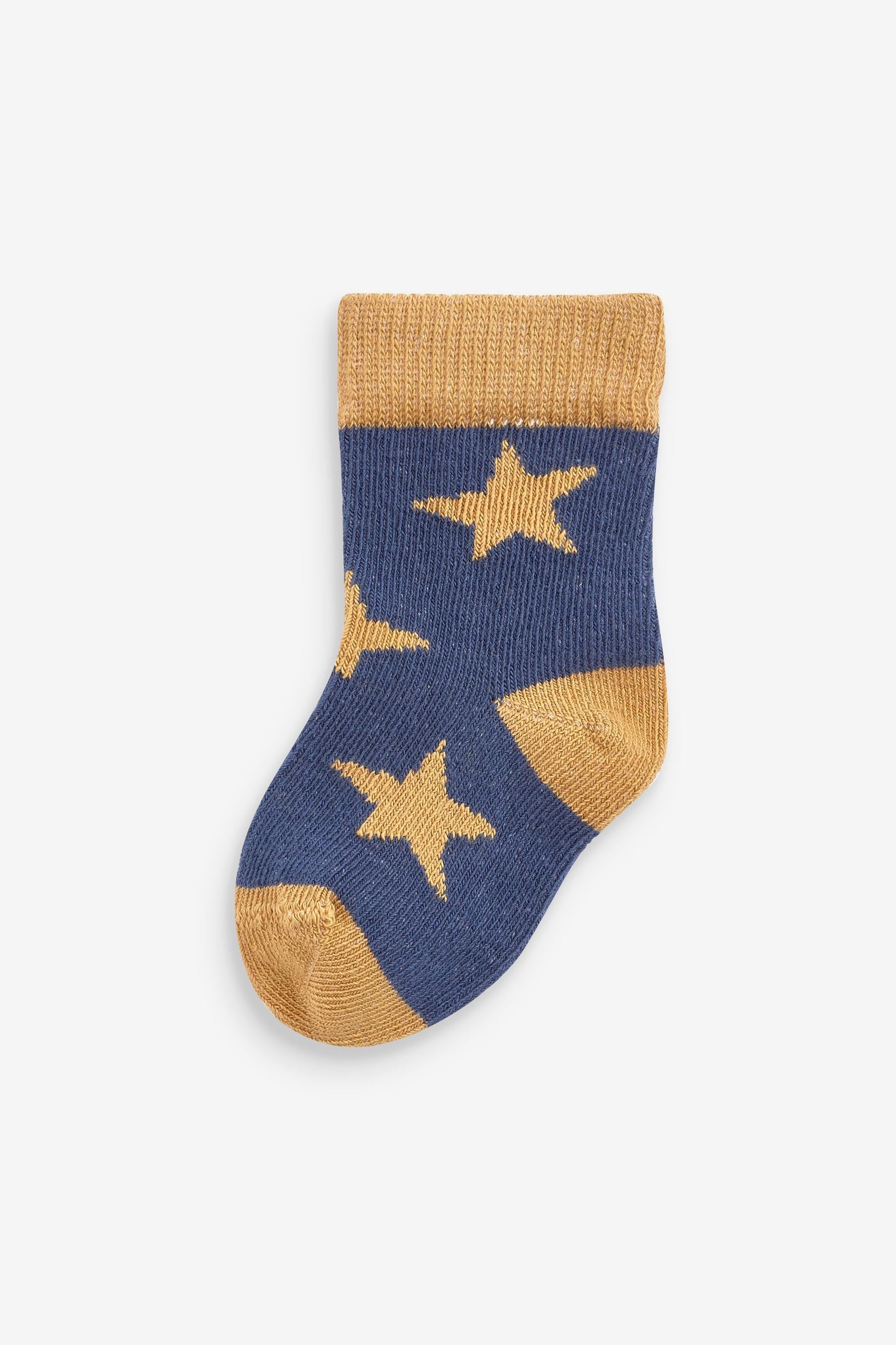 Blue Star/Stripe Baby Socks 5 Pack (0mths-2yrs)