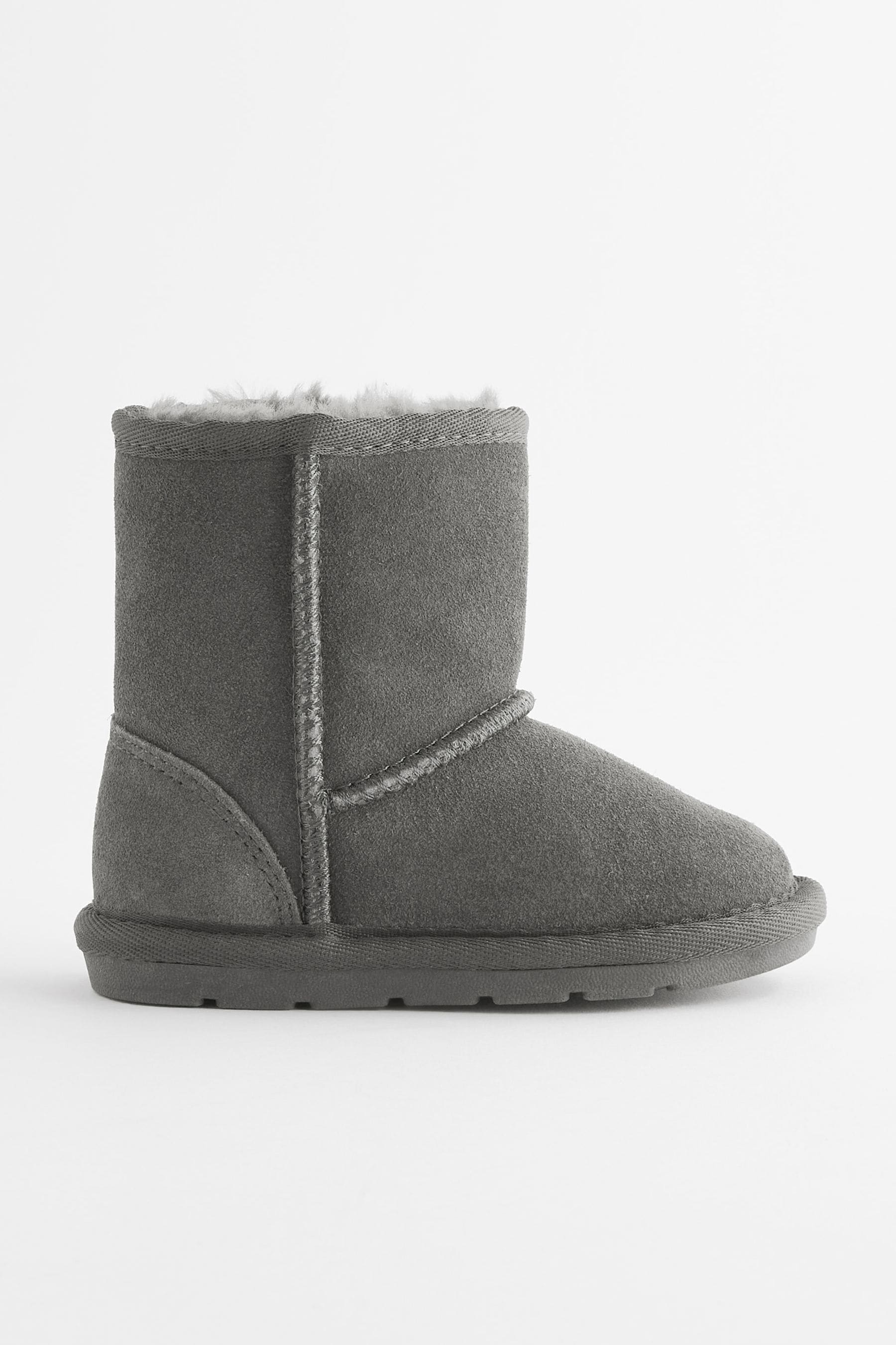 Grey Suede Warm Lined Boots