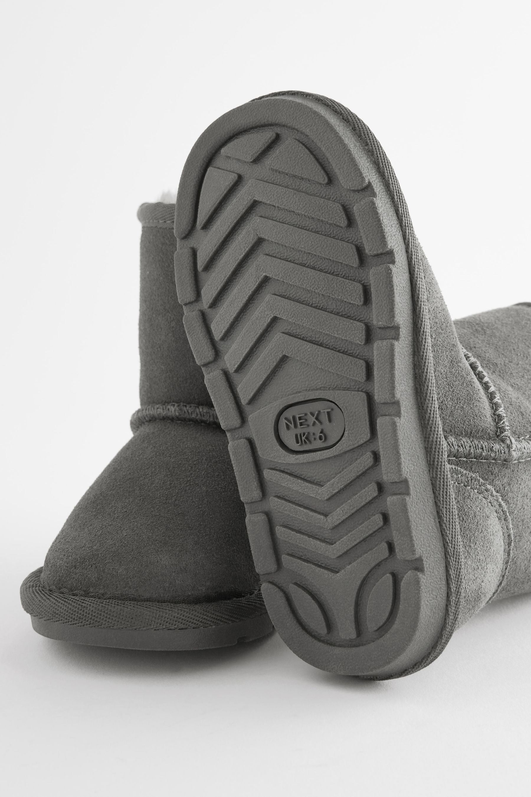 Grey Suede Warm Lined Boots