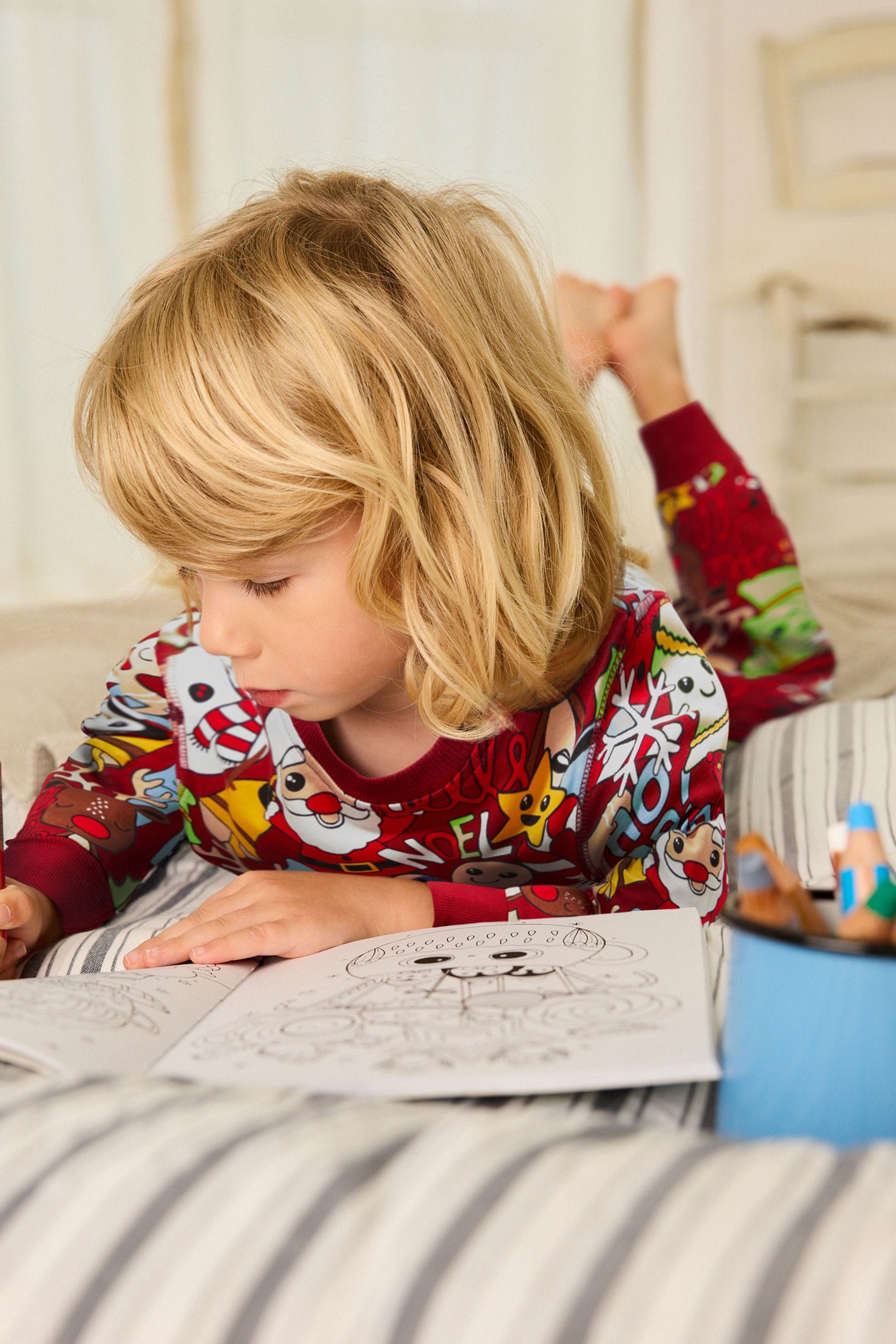 Red Character Christmas Printed Long Sleeve Snuggle Fit Pyjamas (9mths-16yrs)