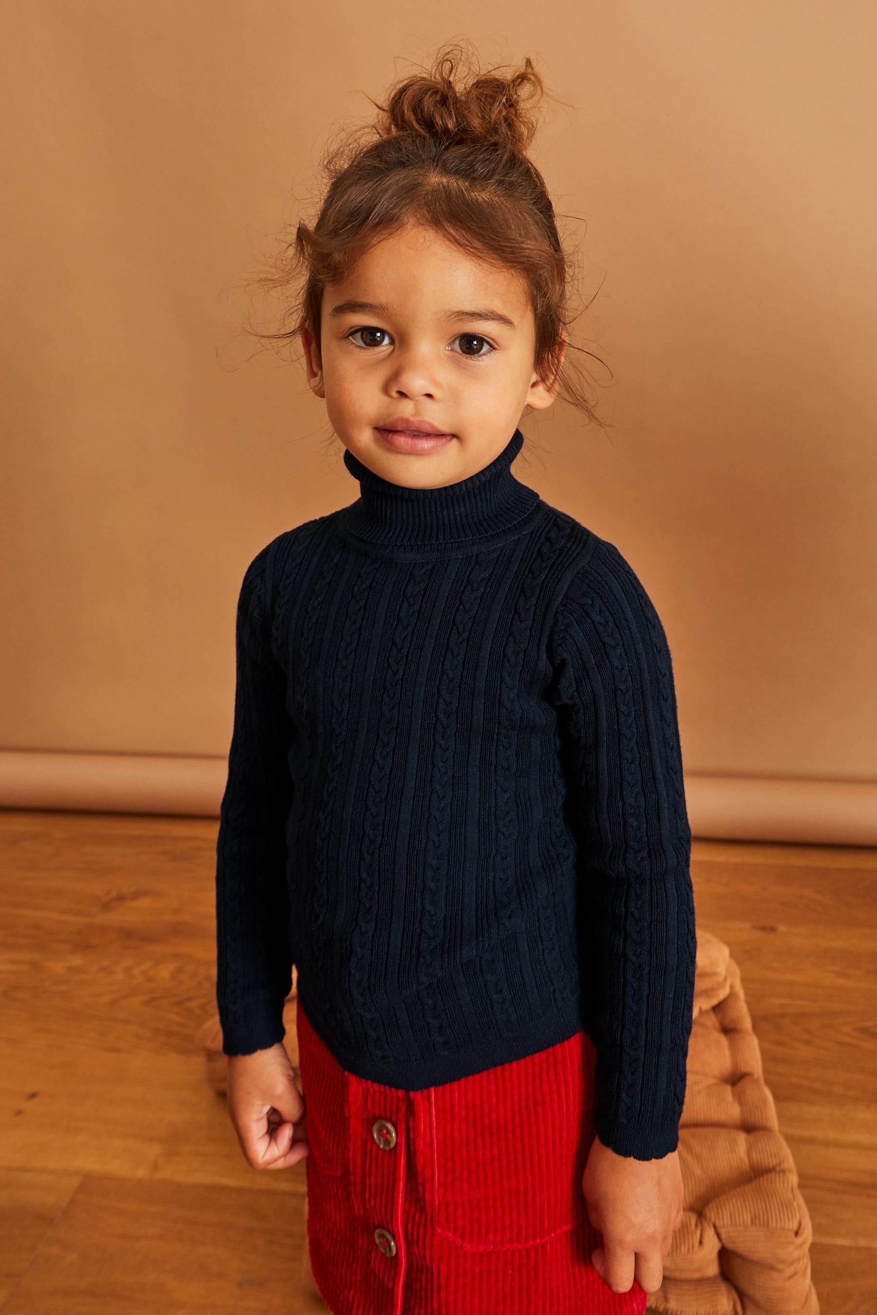 Navy Blue Roll Neck Jumper (3mths-7yrs)