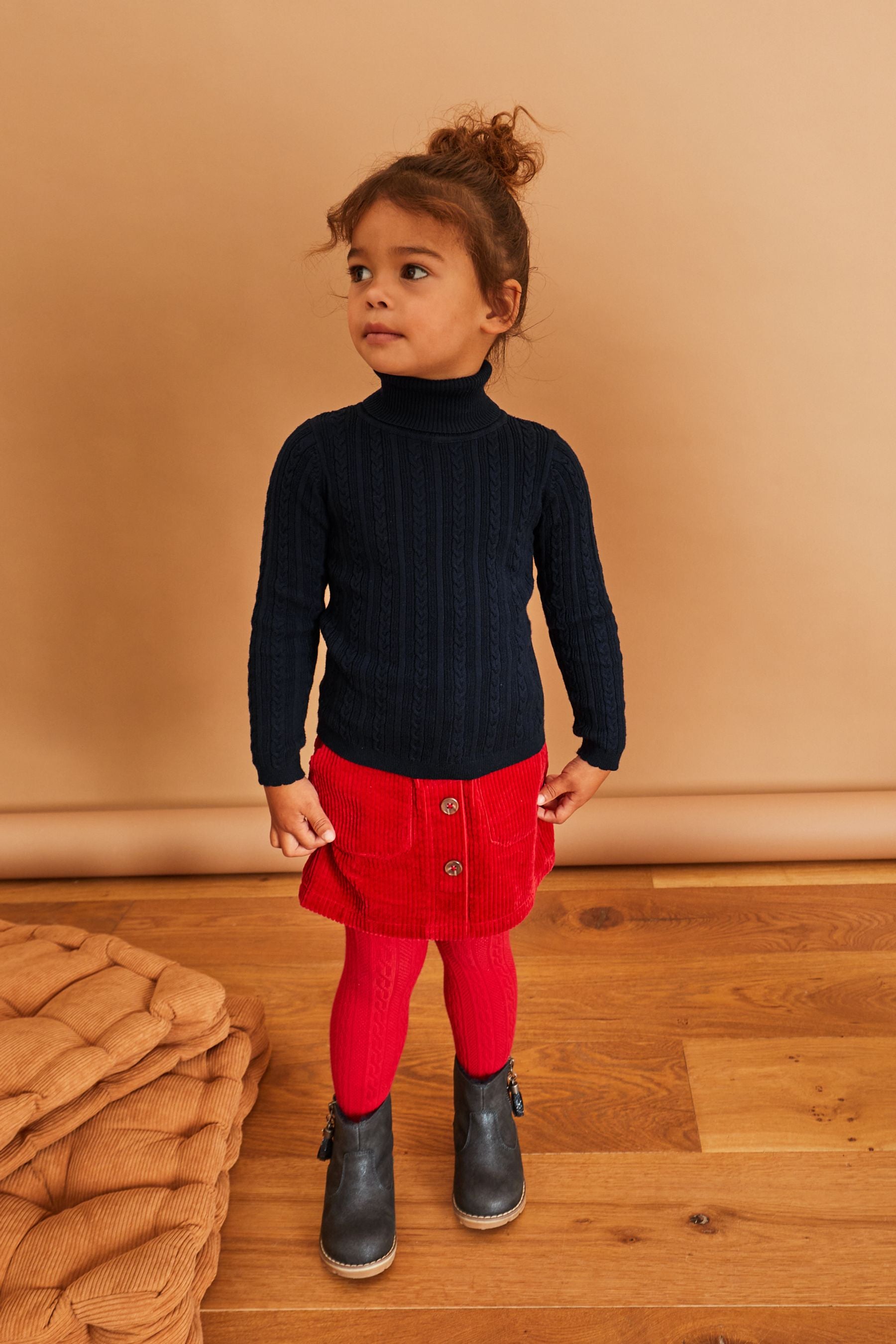 Navy Blue Roll Neck Jumper (3mths-7yrs)