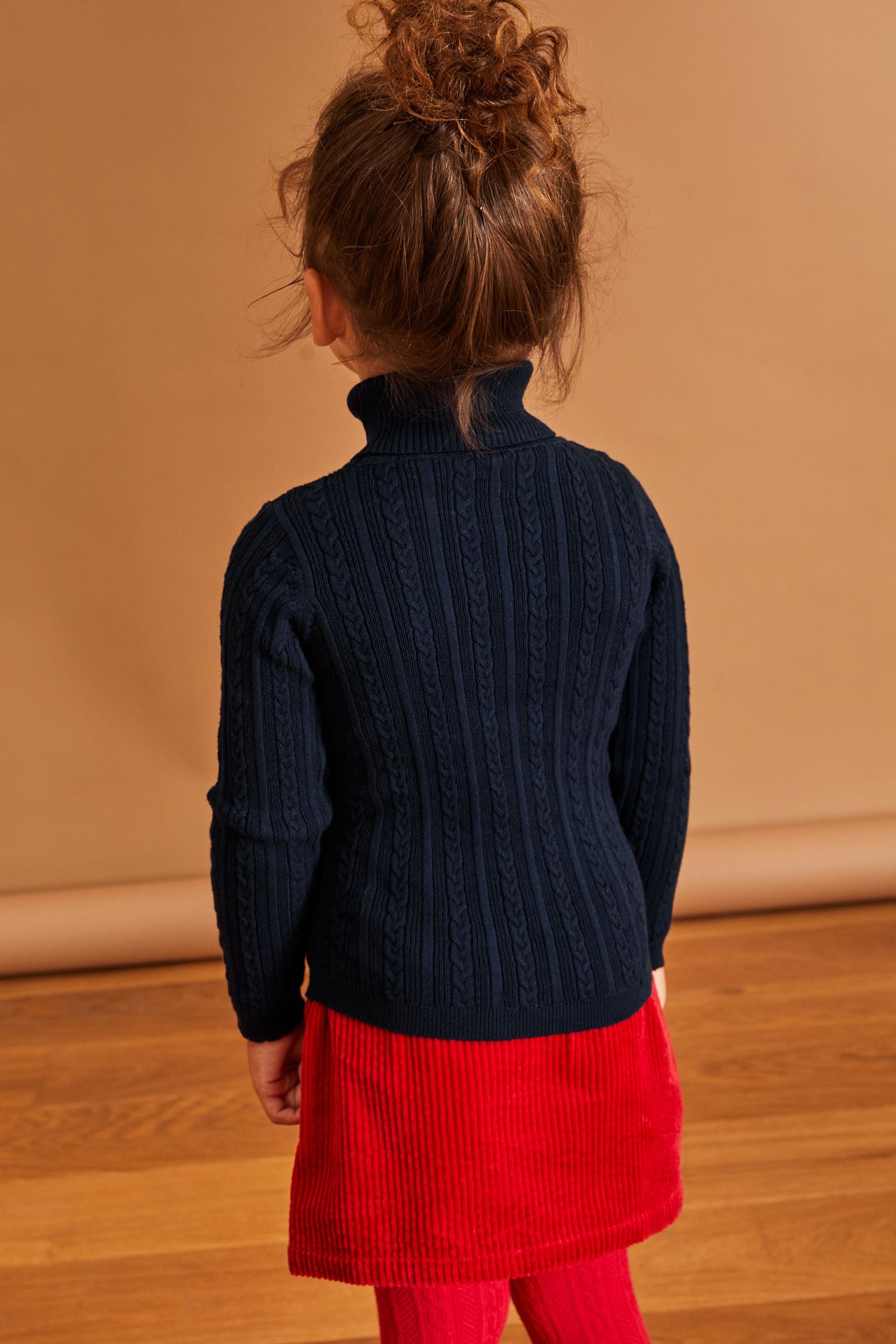 Navy Blue Roll Neck Jumper (3mths-7yrs)