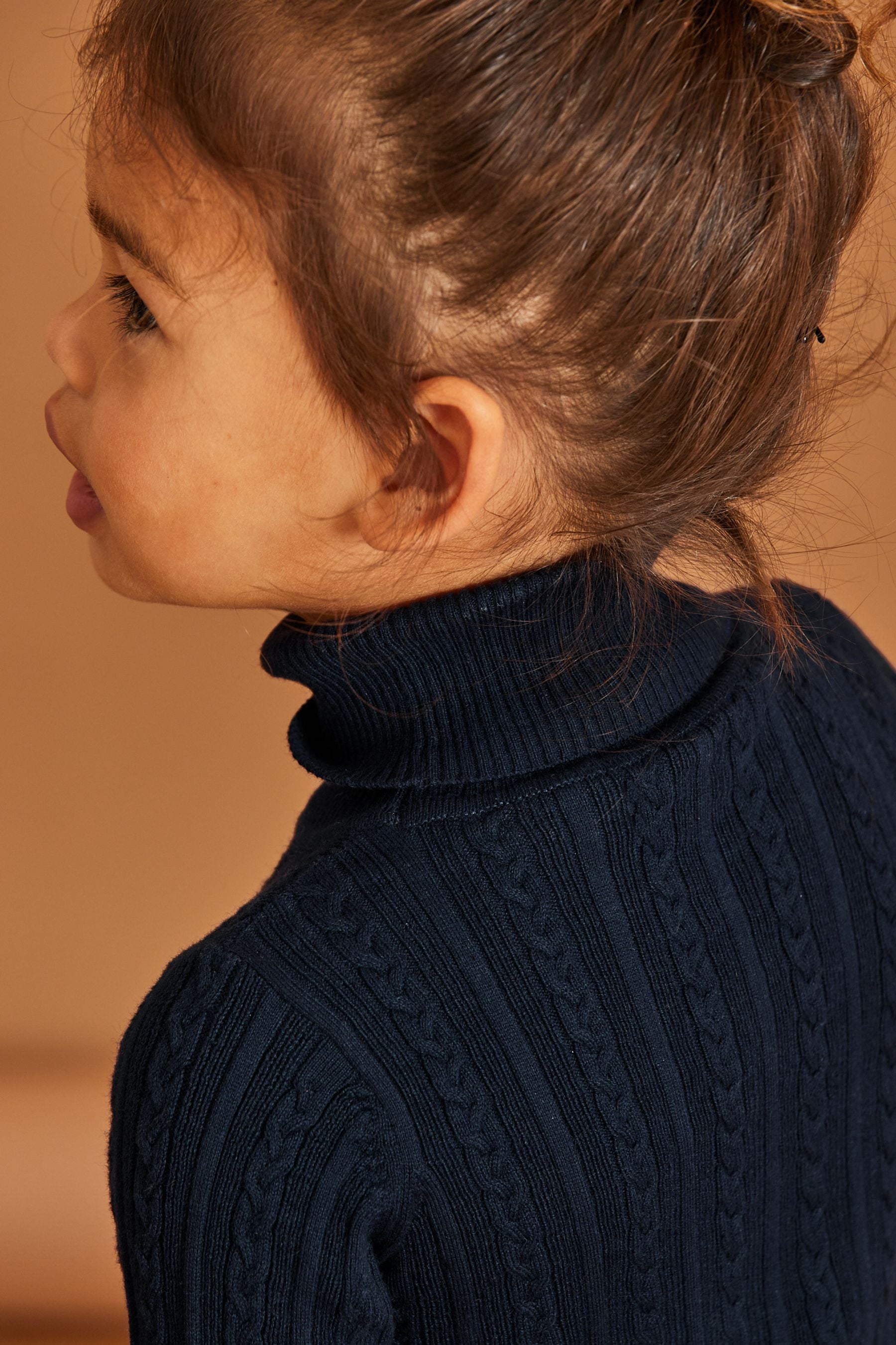 Navy Blue Roll Neck Jumper (3mths-7yrs)