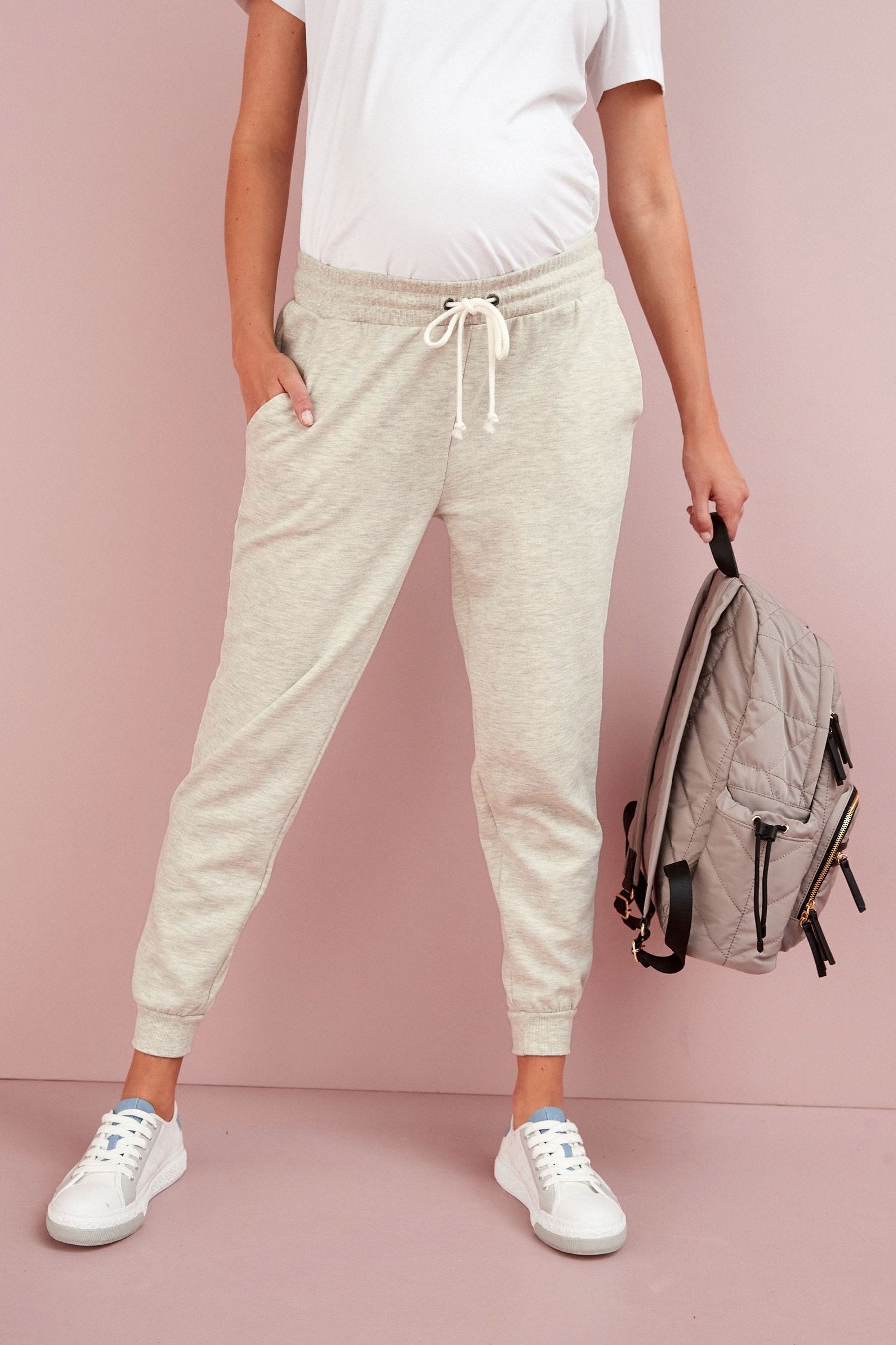 Grey Marl Maternity Sweat Joggers