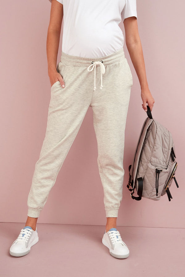 Grey Marl Maternity Sweat Joggers