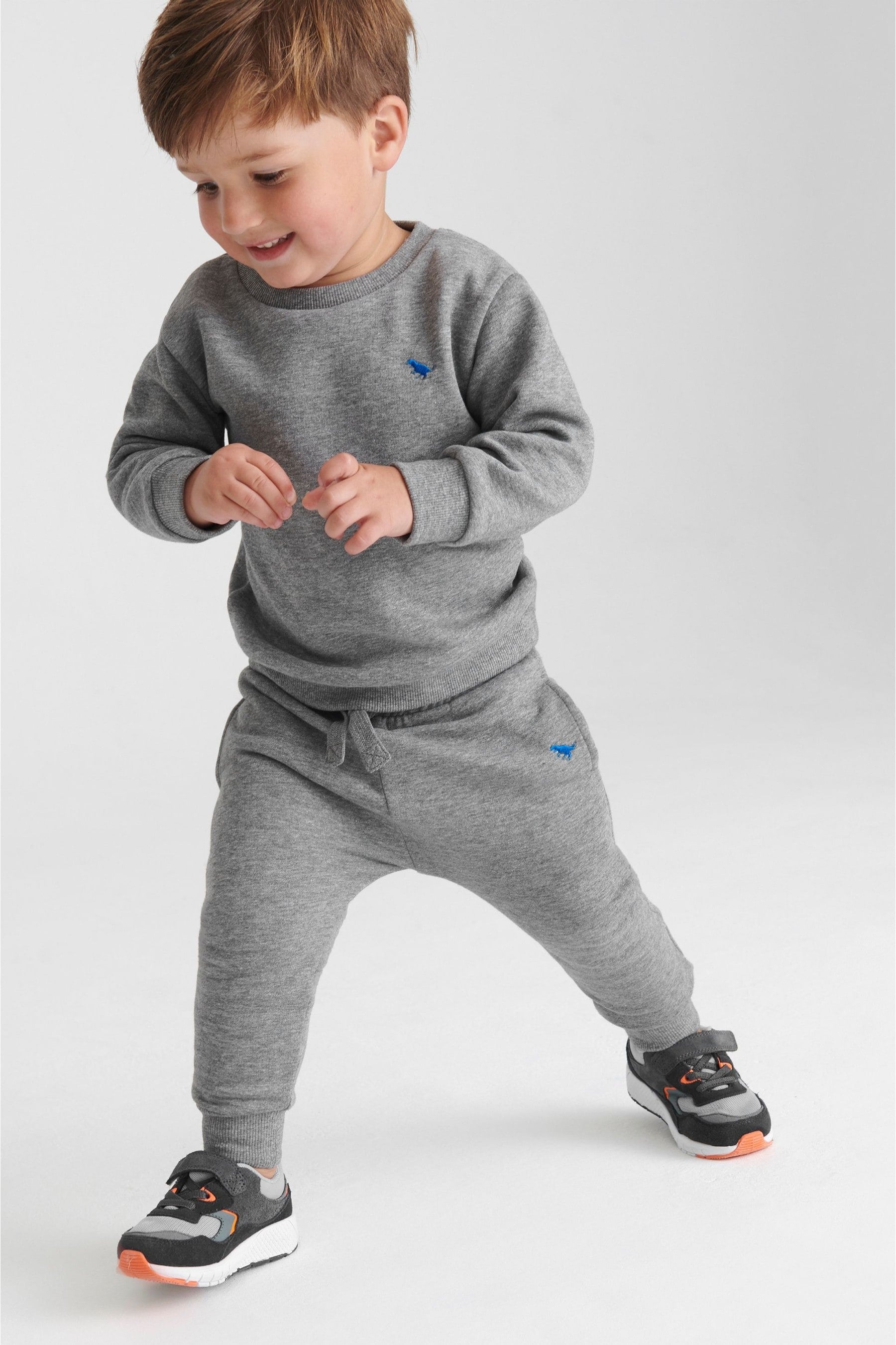 Mid Grey Jersey Sweatshirt And Joggers Set (3mths-7yrs)