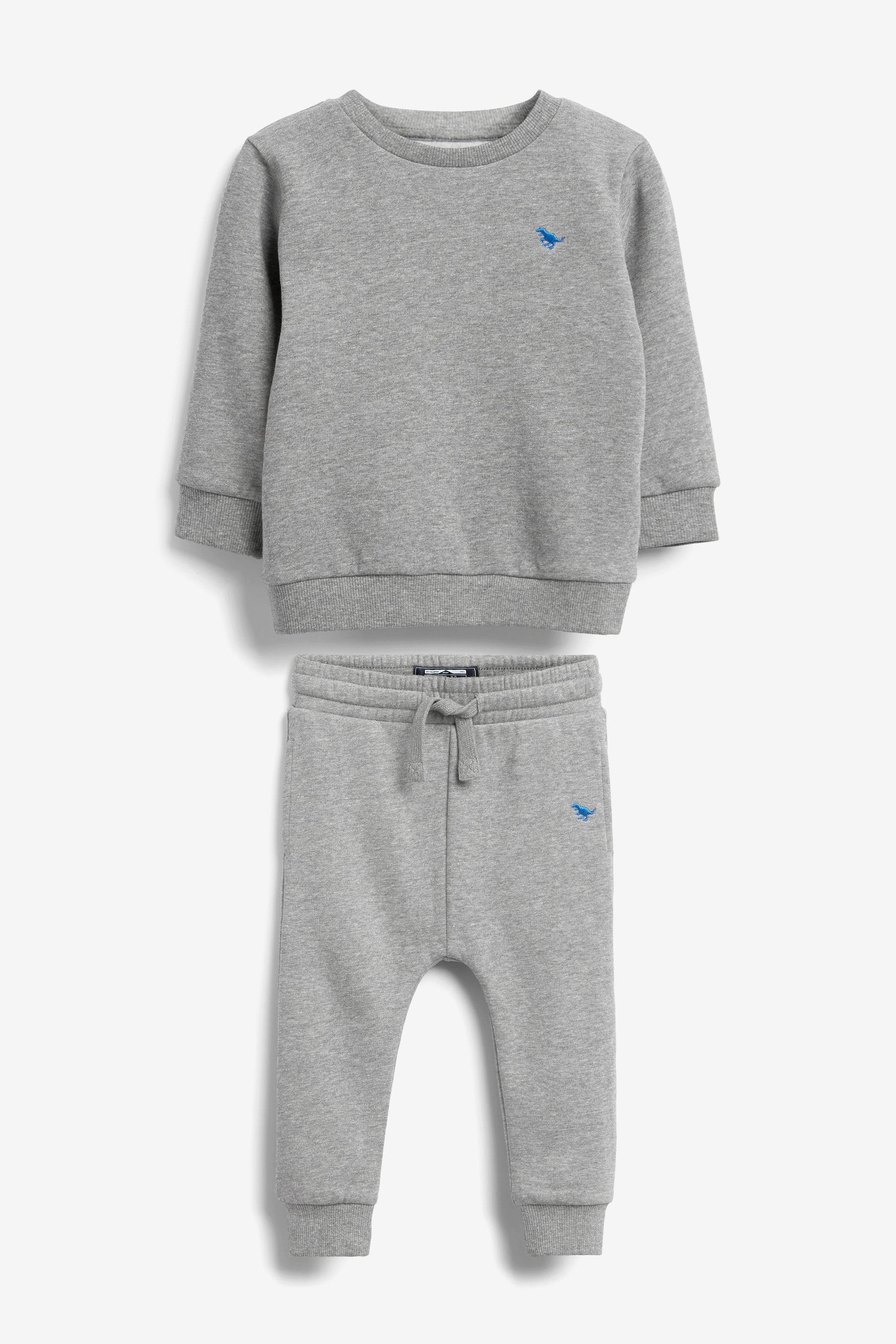 Mid Grey Jersey Sweatshirt And Joggers Set (3mths-7yrs)