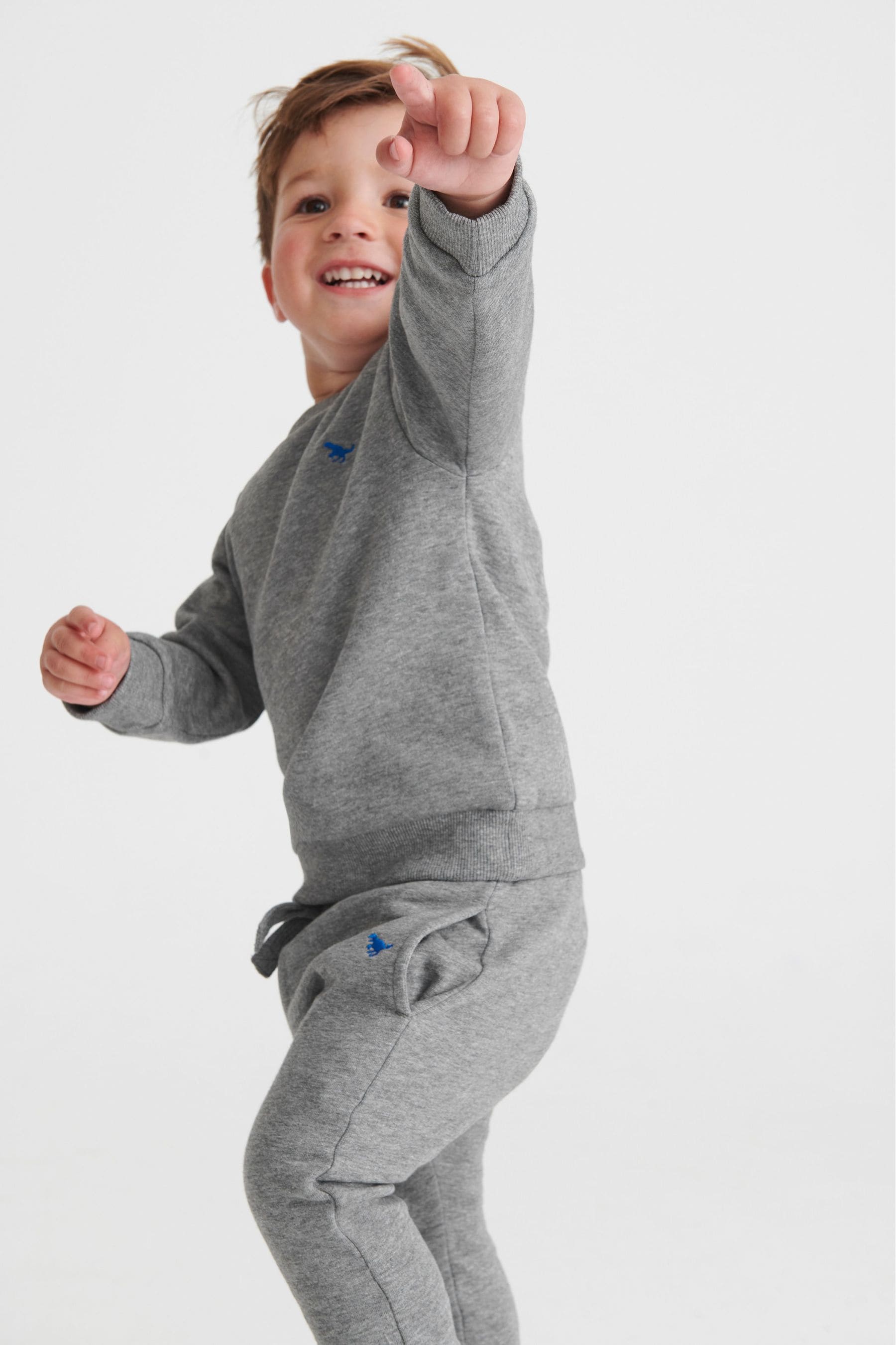 Mid Grey Jersey Sweatshirt And Joggers Set (3mths-7yrs)