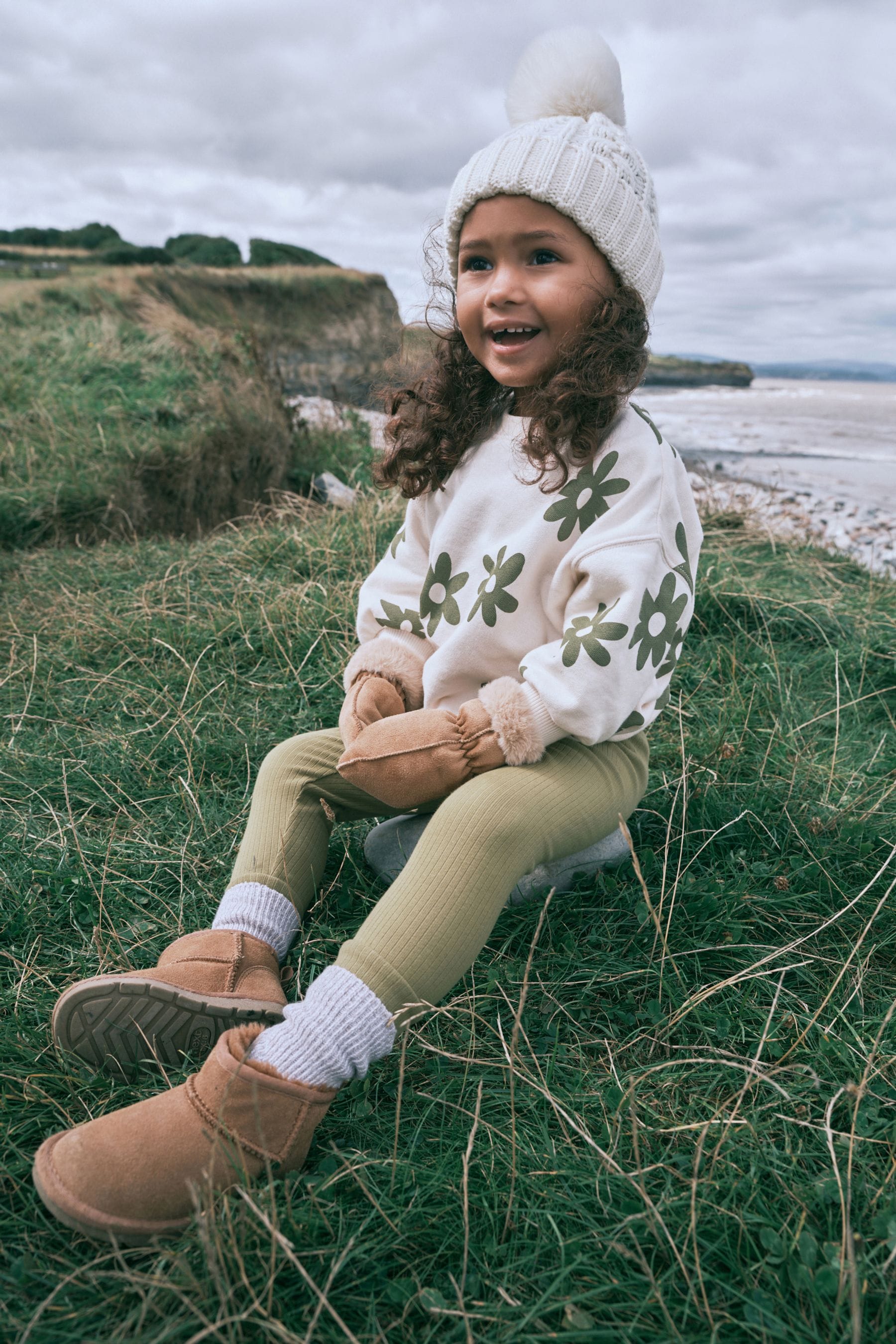 Green Printed Sweatshirt and Leggings Set (3mths-7yrs)