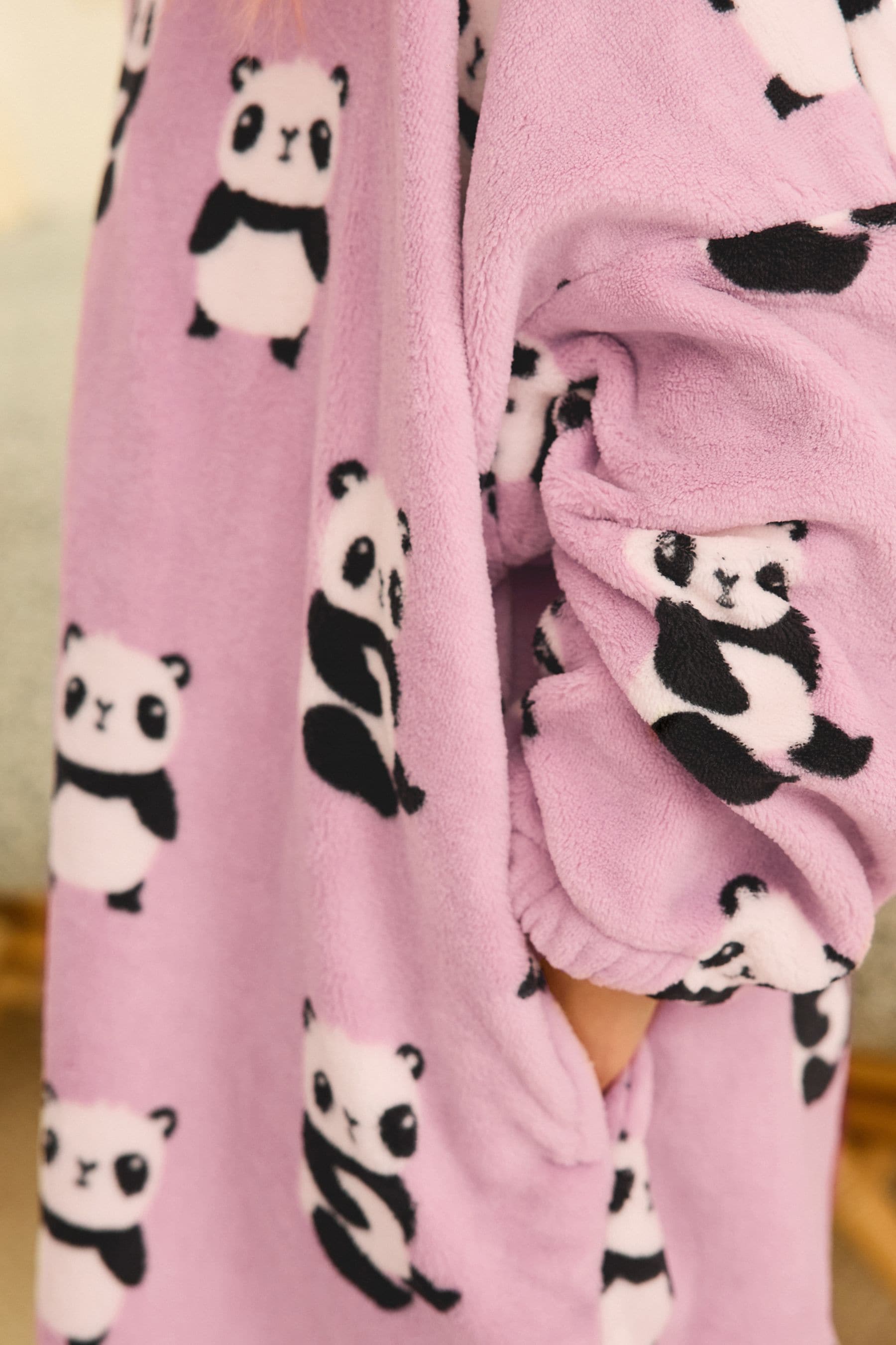 Pink Panda Character Hooded Blanket (3-16yrs)