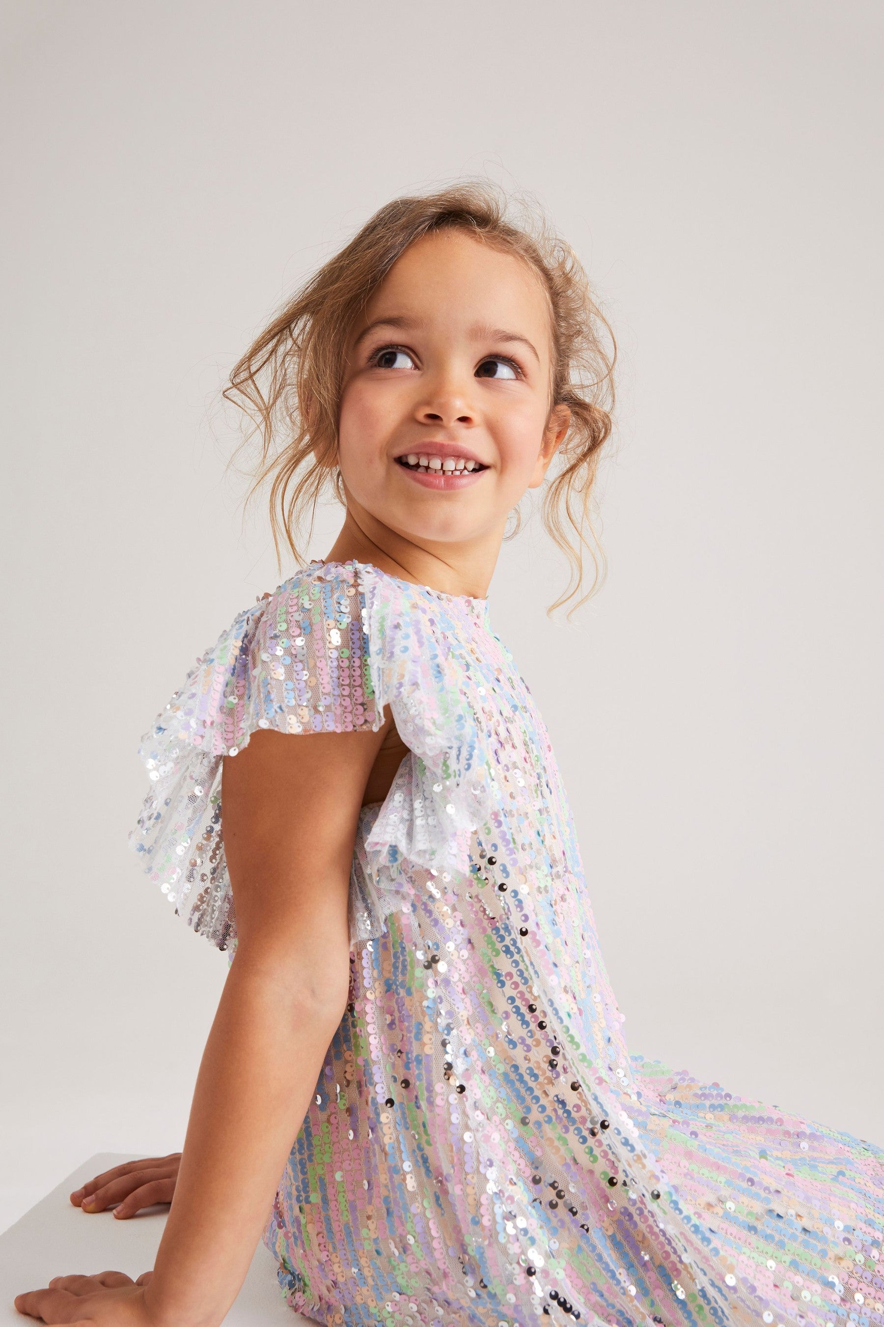 Rainbow Sequin Dress (3-16yrs)