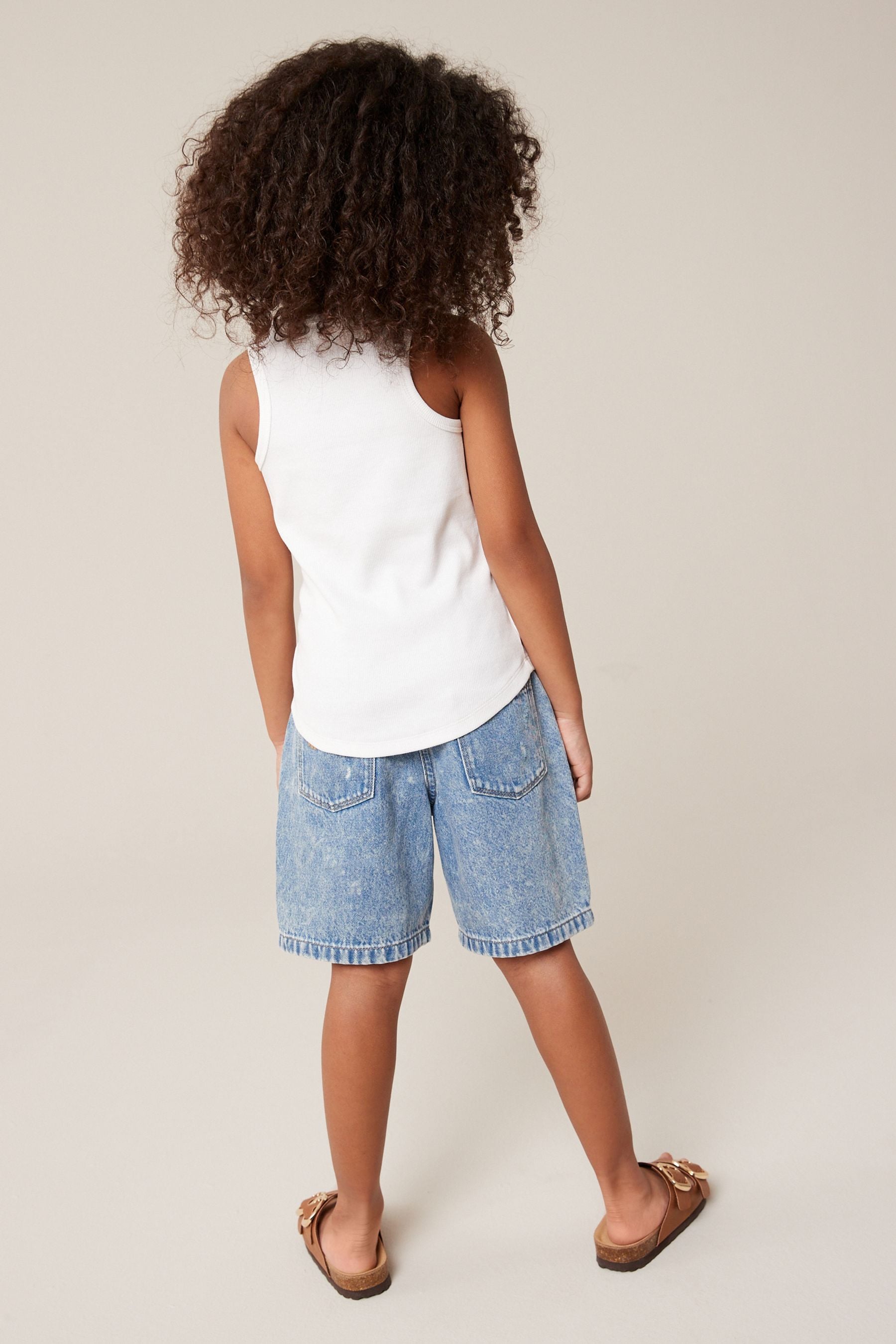 White Rib Vest (3-16yrs)