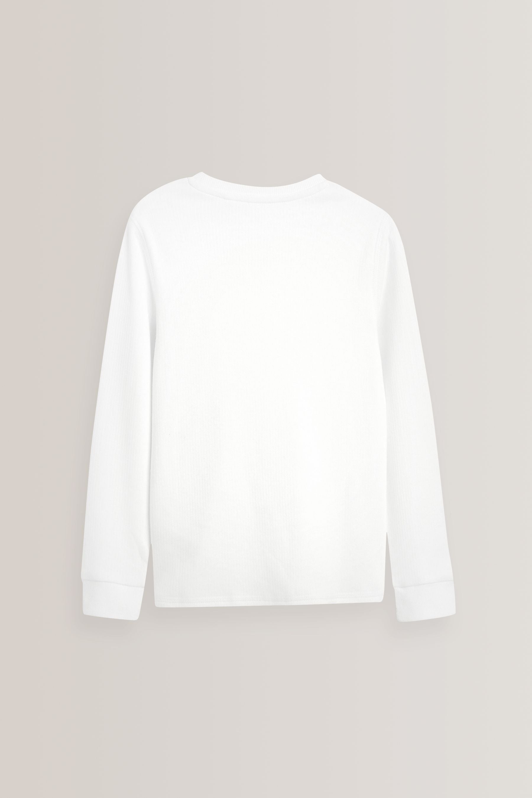 White Long Sleeve Thermal Tops 2 Pack (2-16yrs)