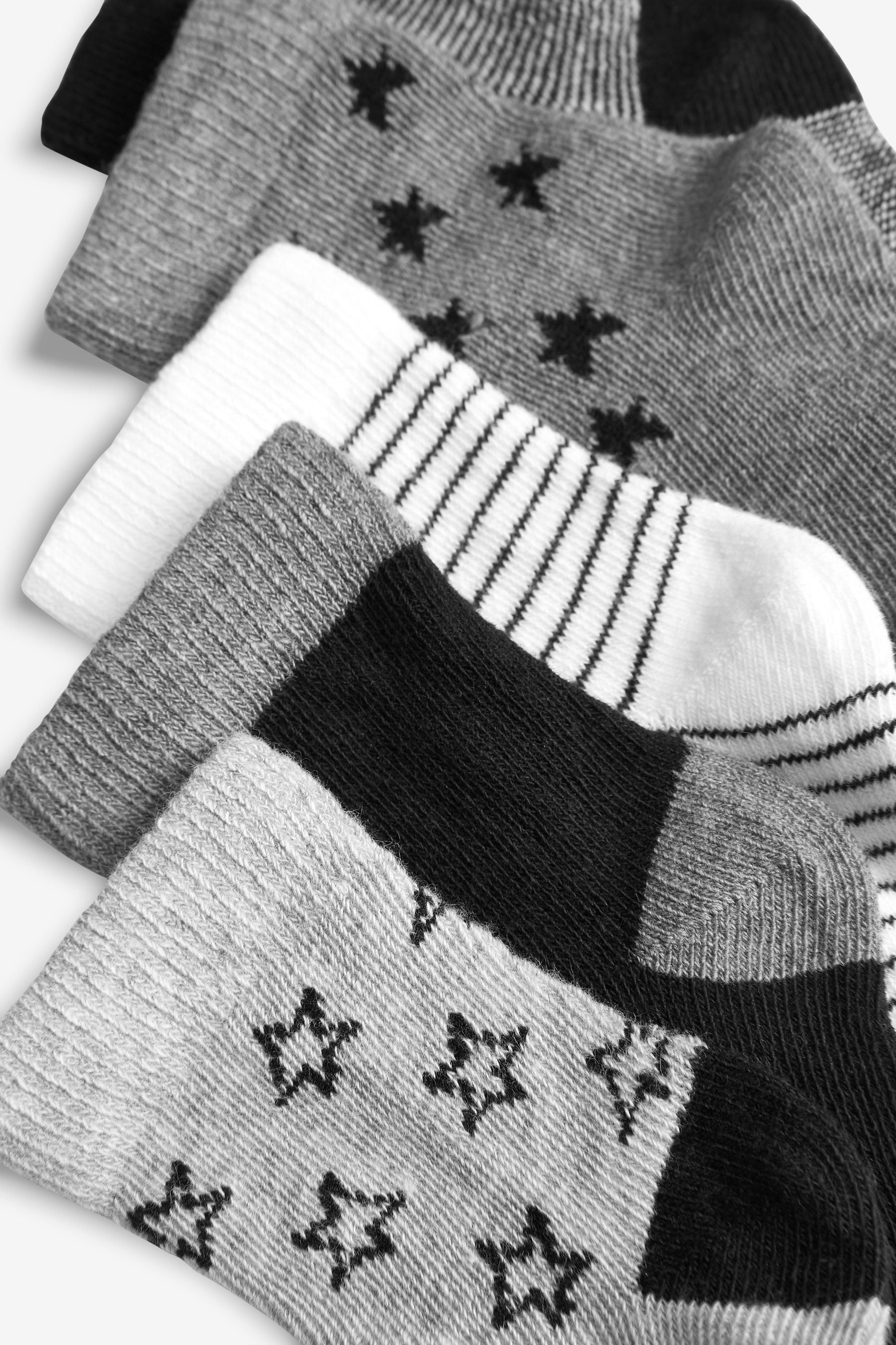 Monochrome Baby Socks 5 Pack (0mths-2yrs)