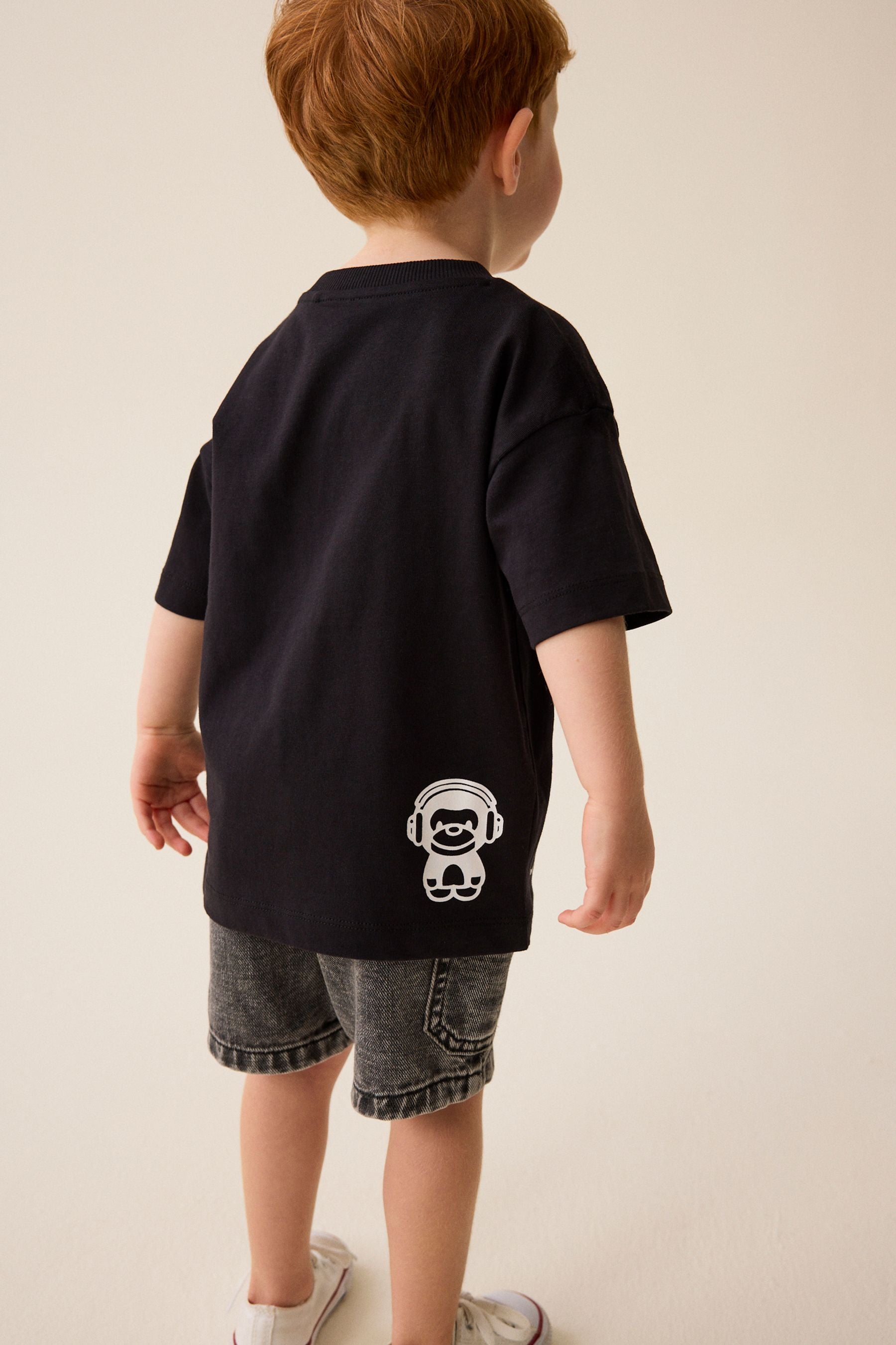 Black Badges Short Sleeve Varsity T-Shirt (3mths-7yrs)