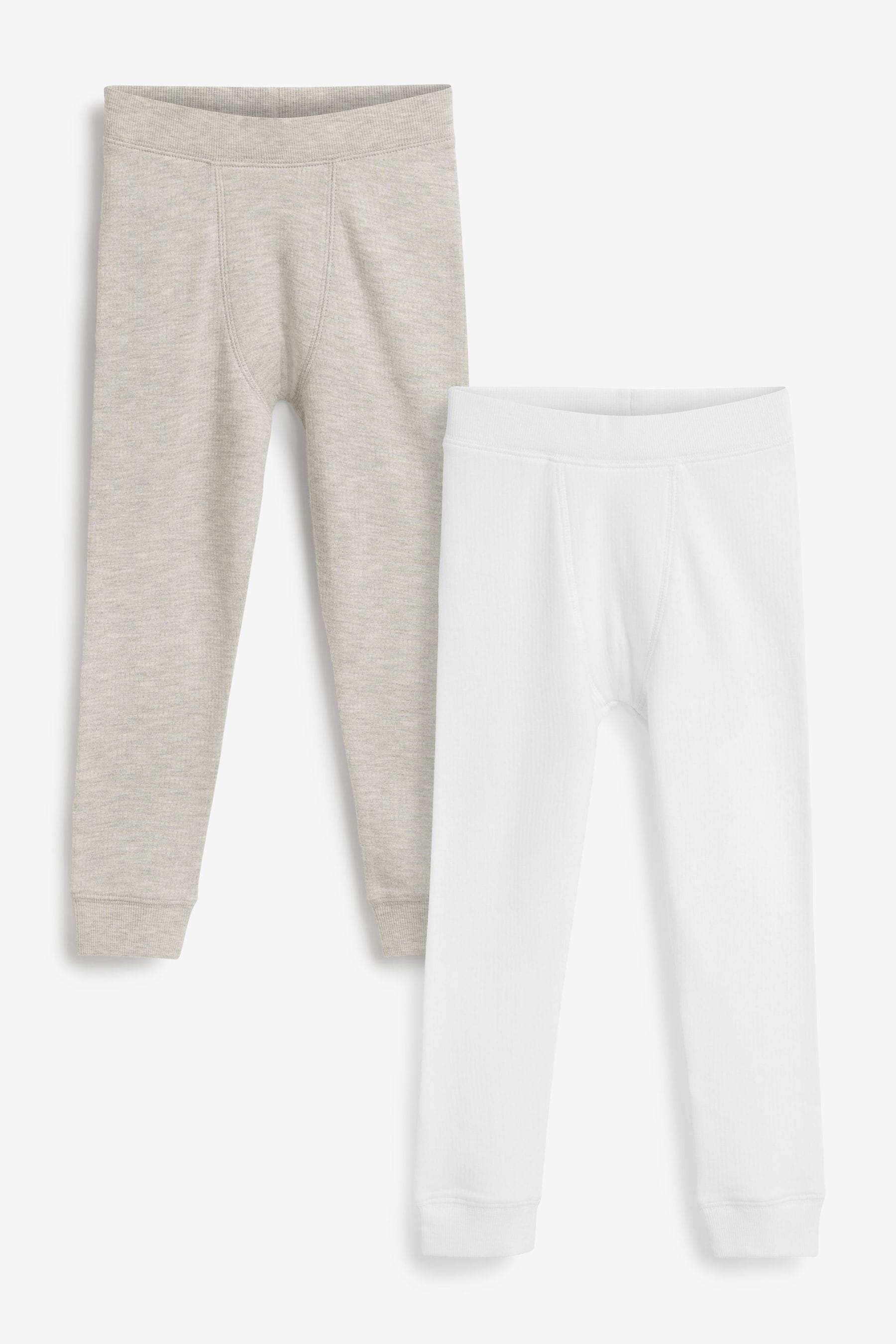 Grey/White Thermal Leggings 2 Pack (2-16yrs)